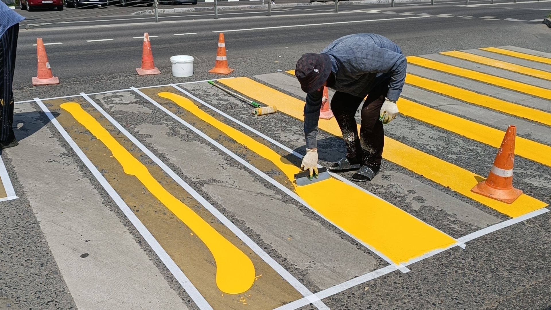 разметка дороги, лобня, дорога,