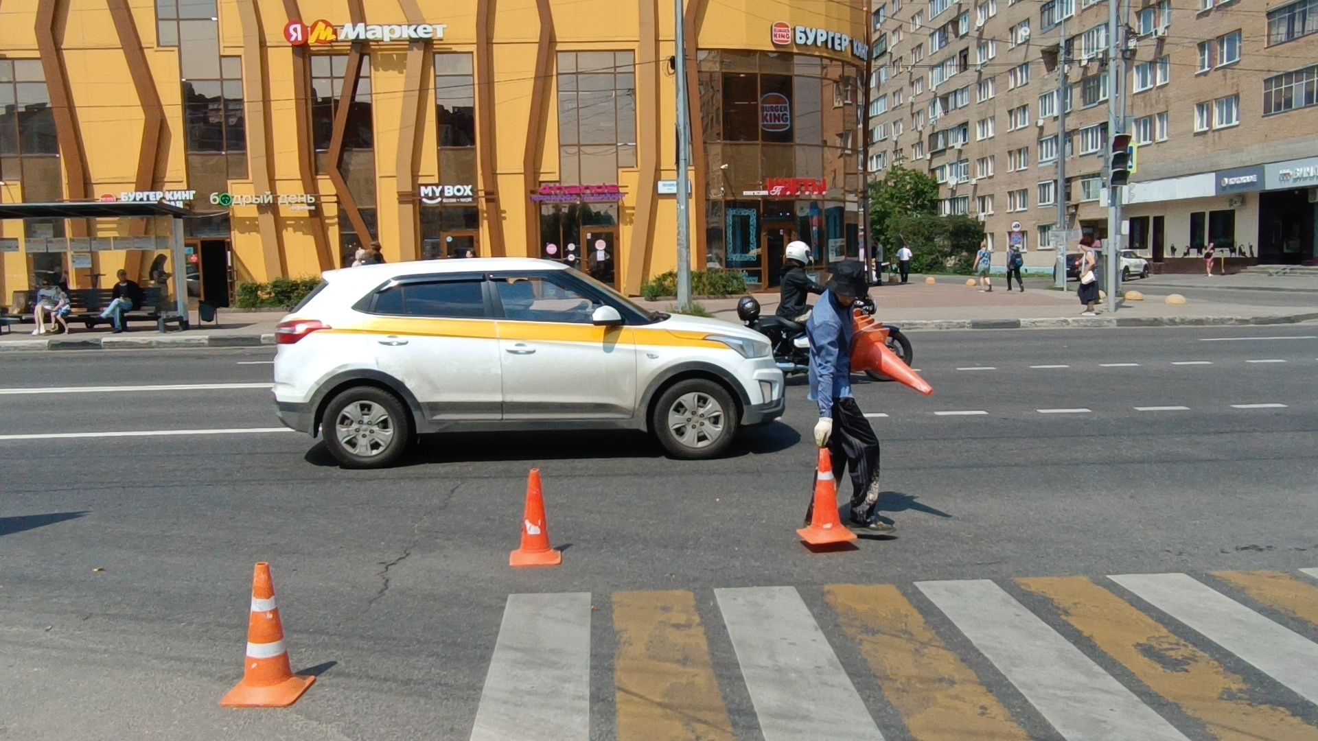 разметка дороги, лобня, дорога,