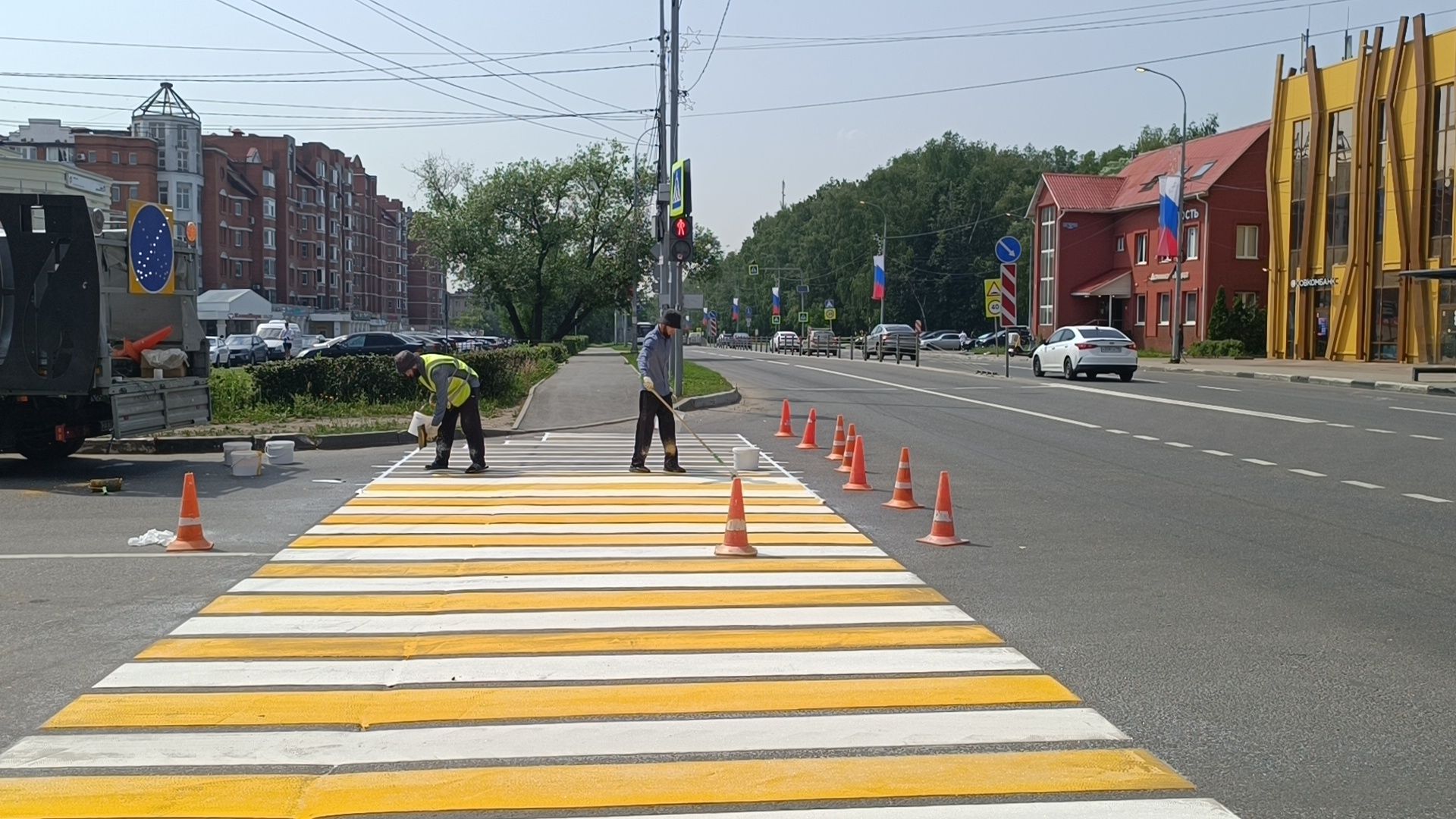 разметка дороги, лобня, дорога,