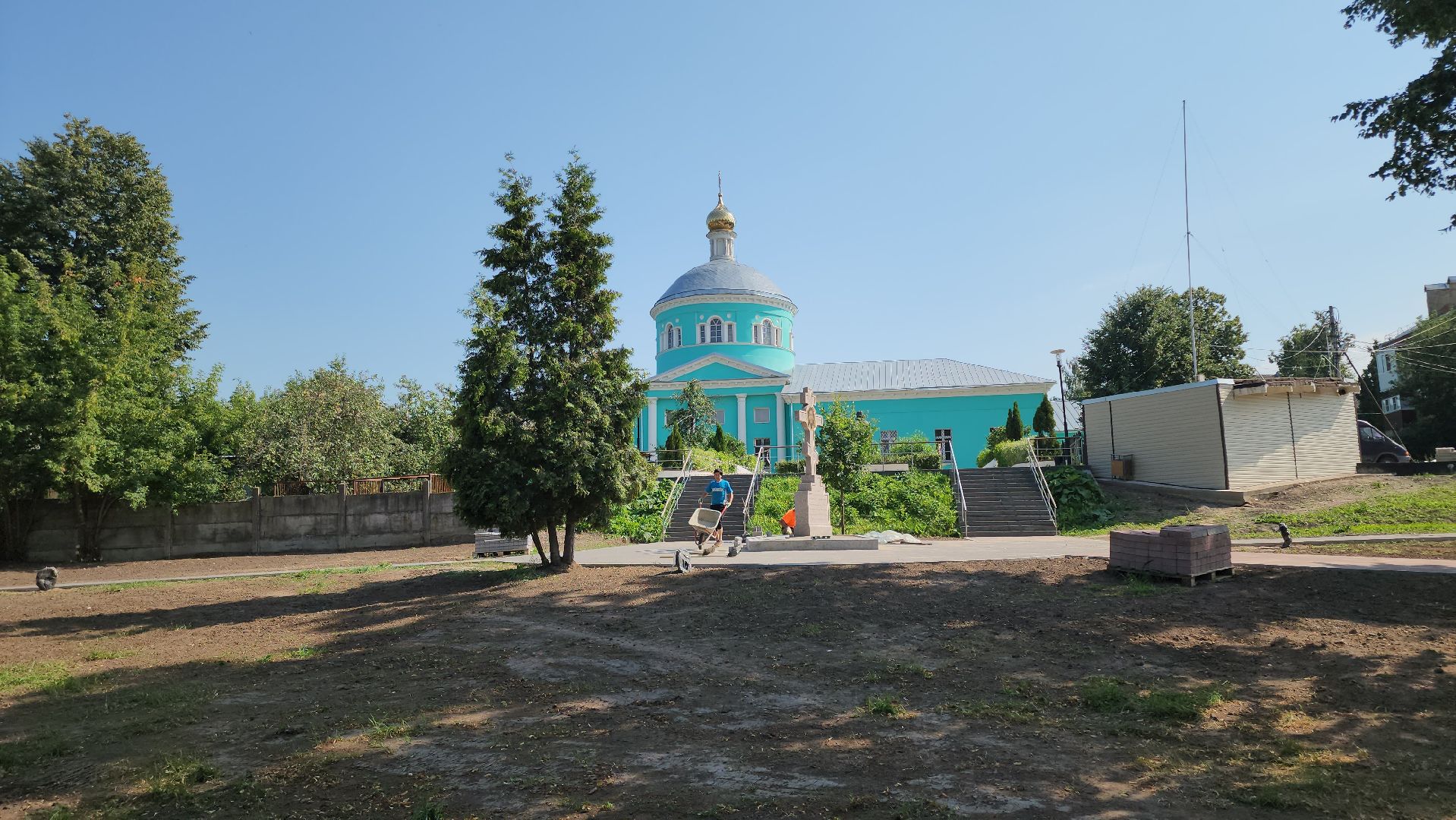 кашира, благоустройство, комфортная городская среда, историческая часть города, тротуар, бордюрный камень, парк,