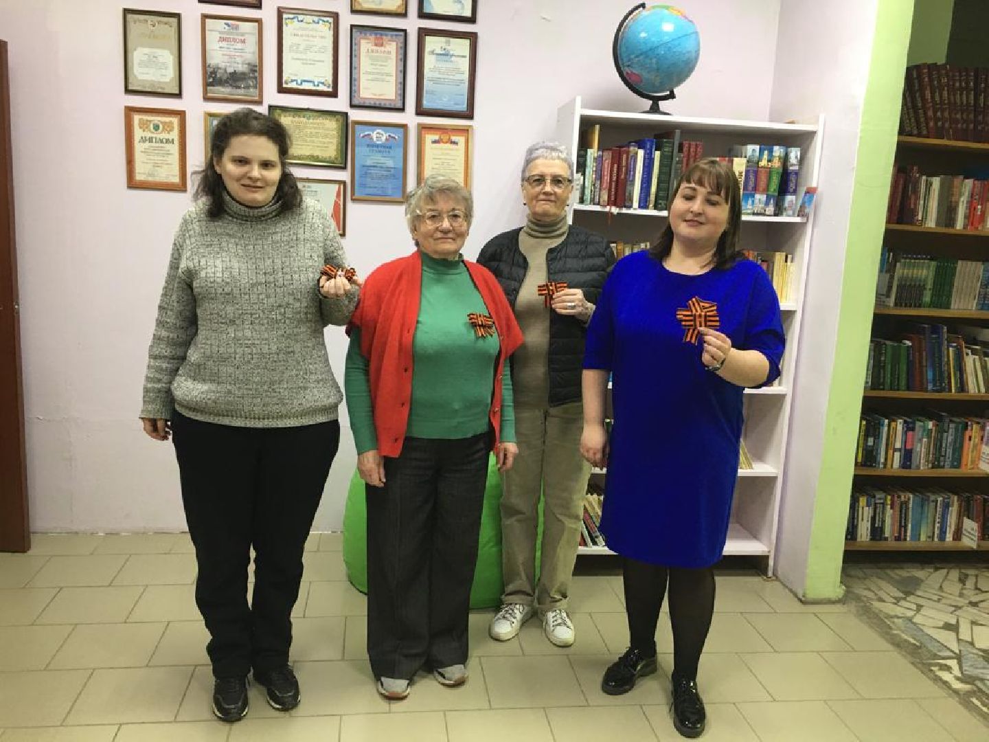 георгиевская лента, мастер-класс, библиотека, Протвино, День Победы