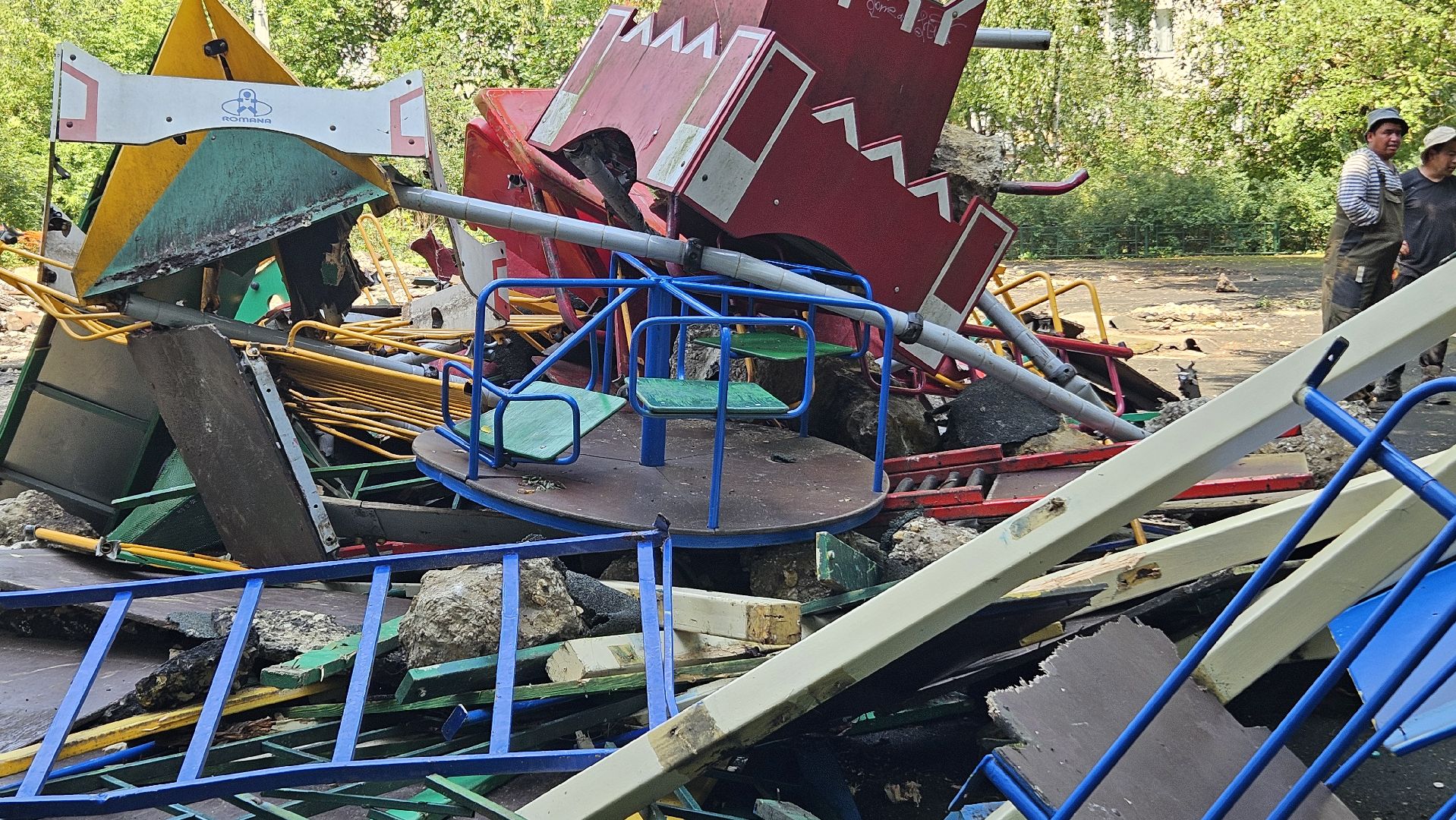 детская  площадка, жуковский, демонтаж,