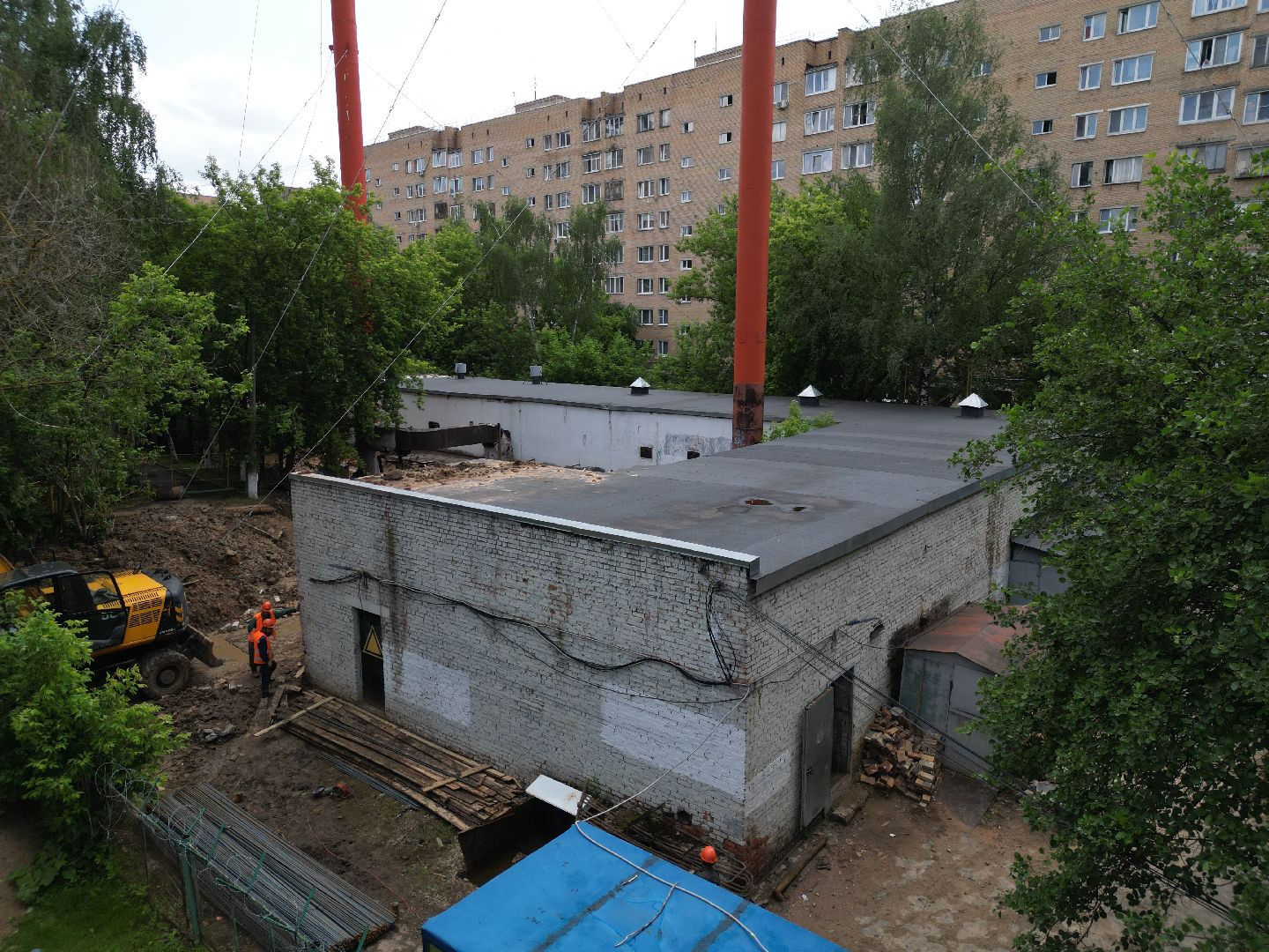 видео, видео с коптера, котельная на заводской, ремонт котельной в долгопрудном,