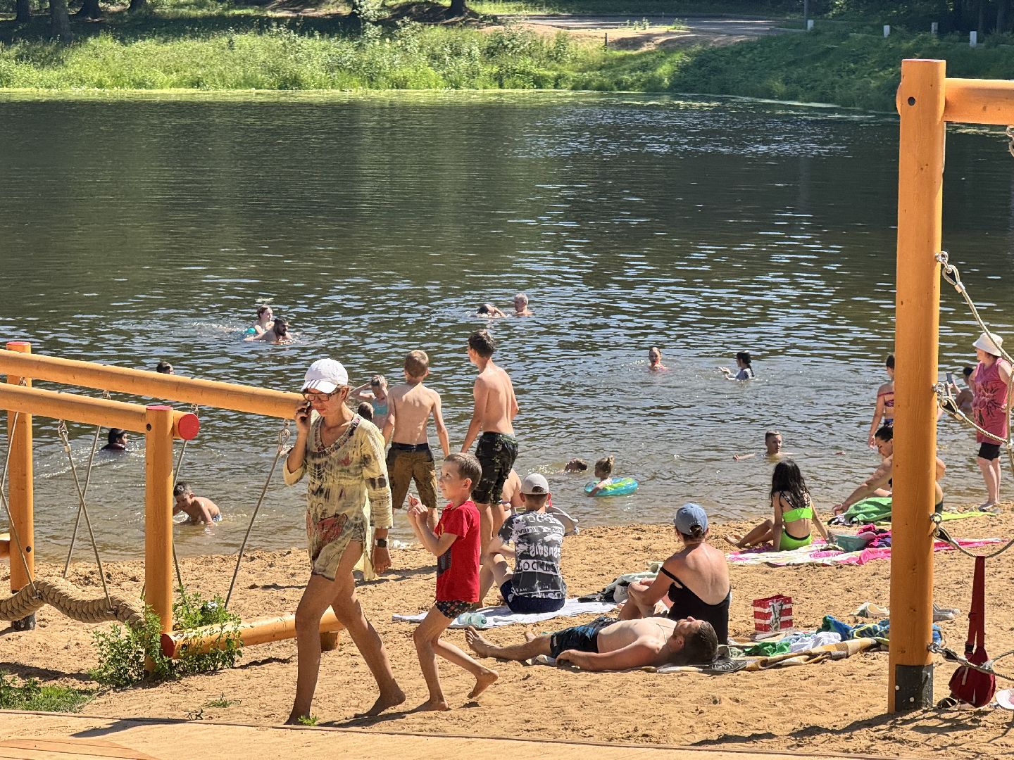 шаховская, плотина, пляж,