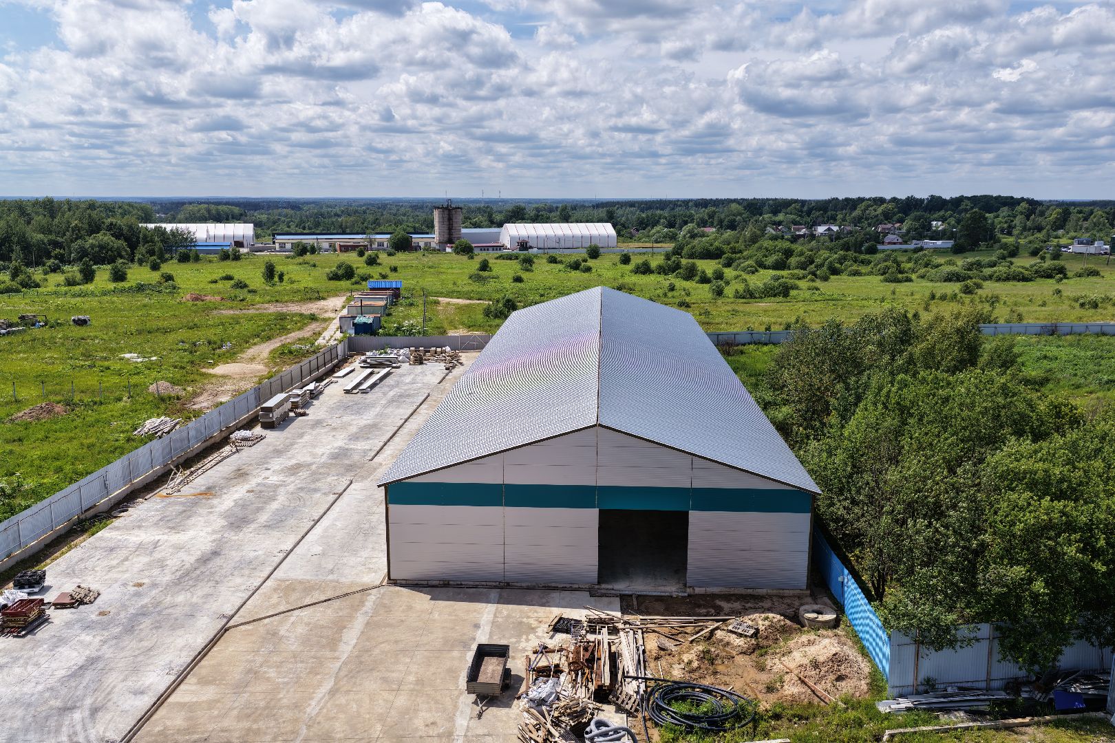 видео с коптера, завод по переработке пластика, завод в рузе,
