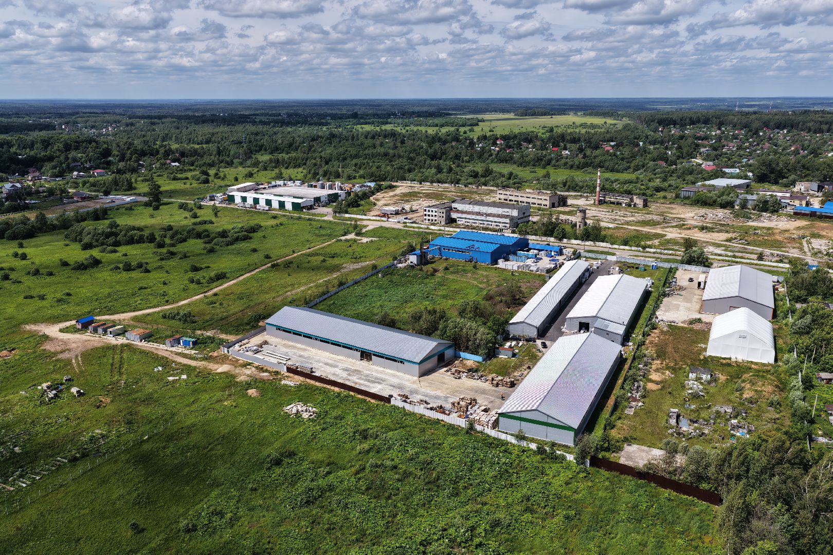 видео с коптера, завод по переработке пластика, завод в рузе,