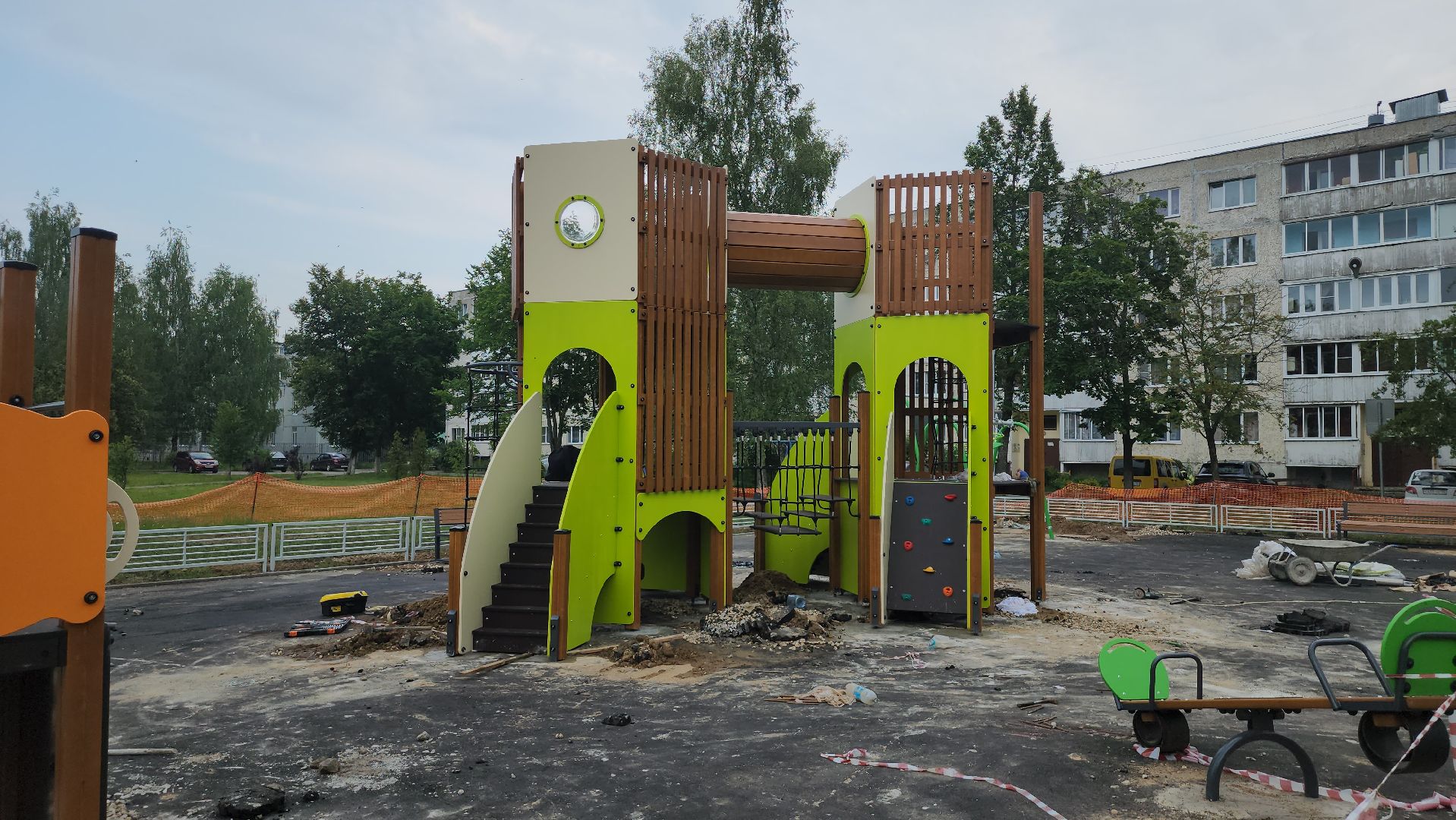 новая детская площадка, щёлково, фряново, детская  площадка,