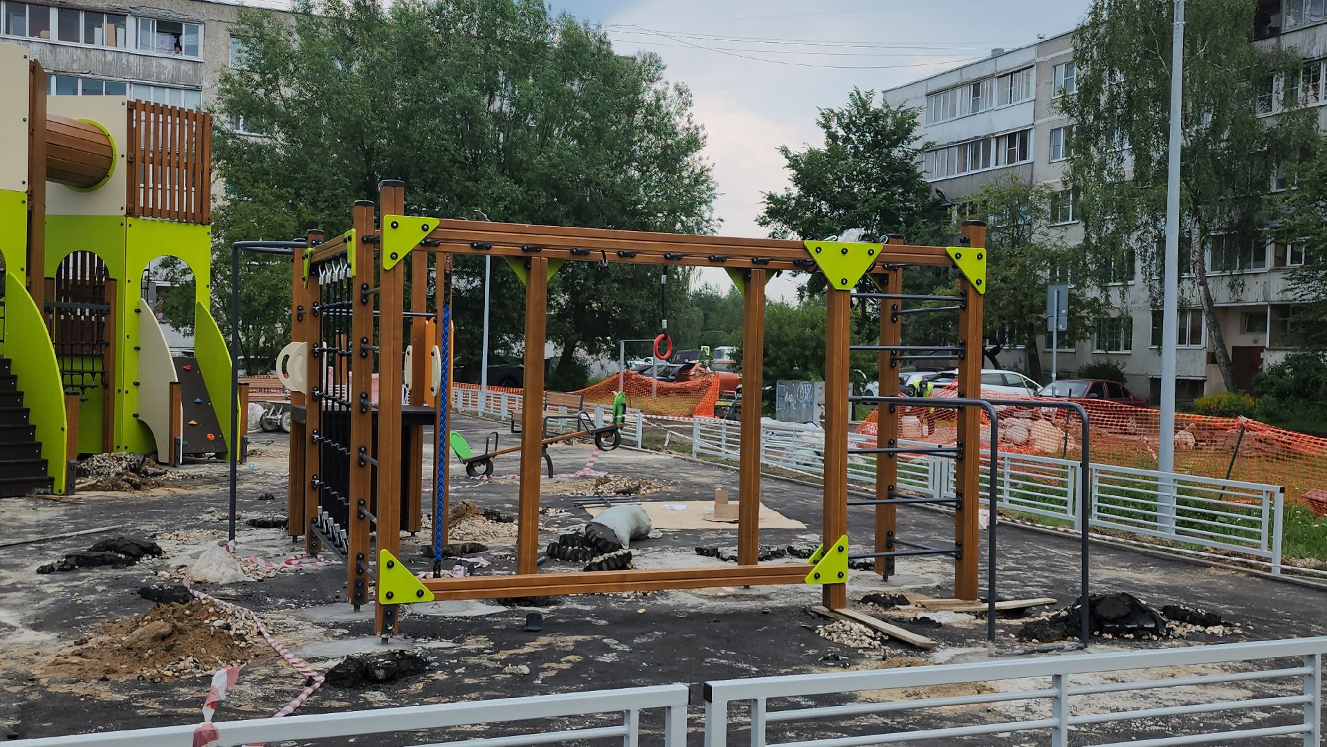 новая детская площадка, щёлково, фряново, детская  площадка,