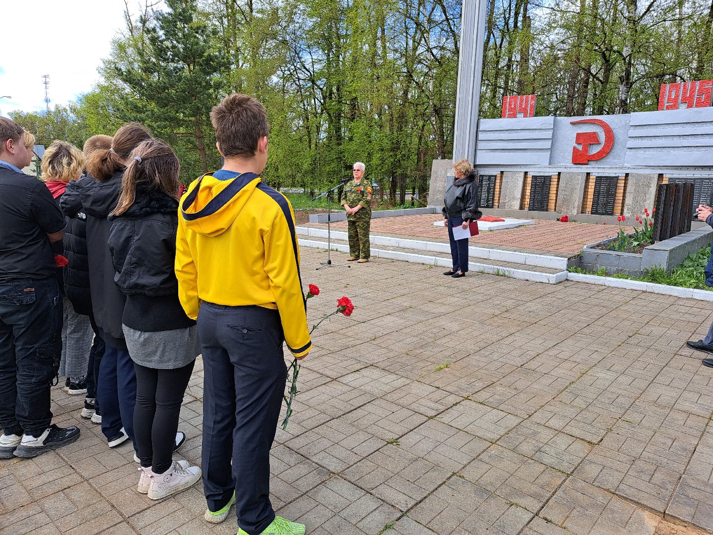 Рузский городской округ, Космодемьянский, памятный знак, герой войны, мемориал, День Победы
