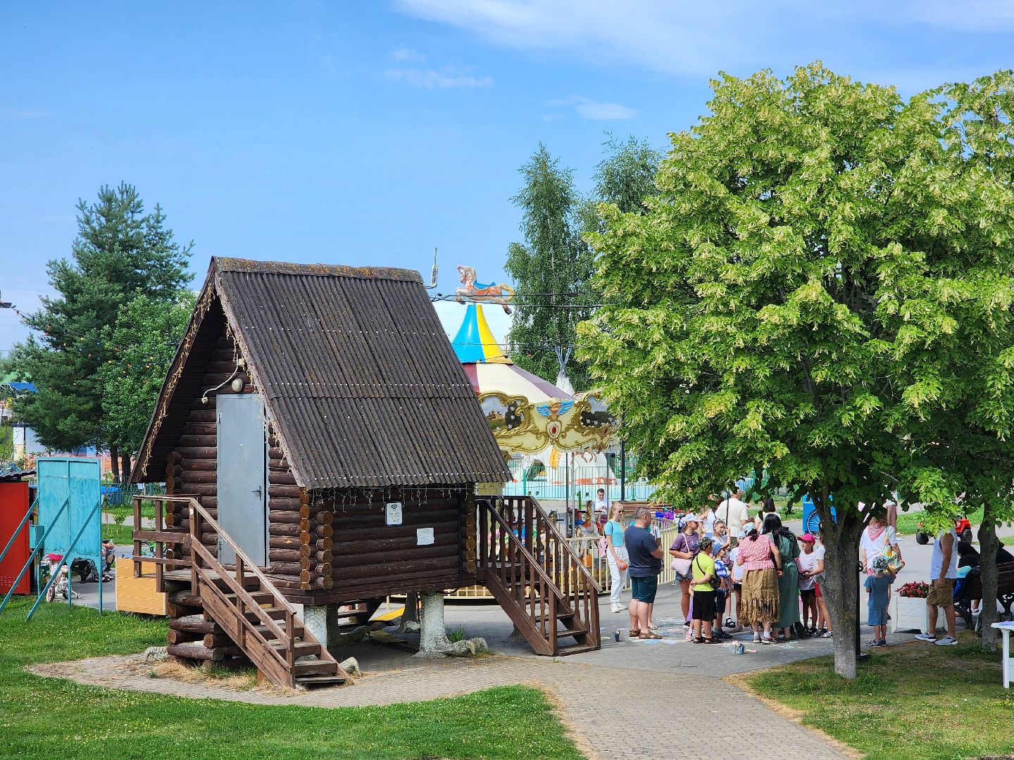 дубна, парк семейного отдыха, баба яга,детский праздник, катание верхом, пони, лошади,