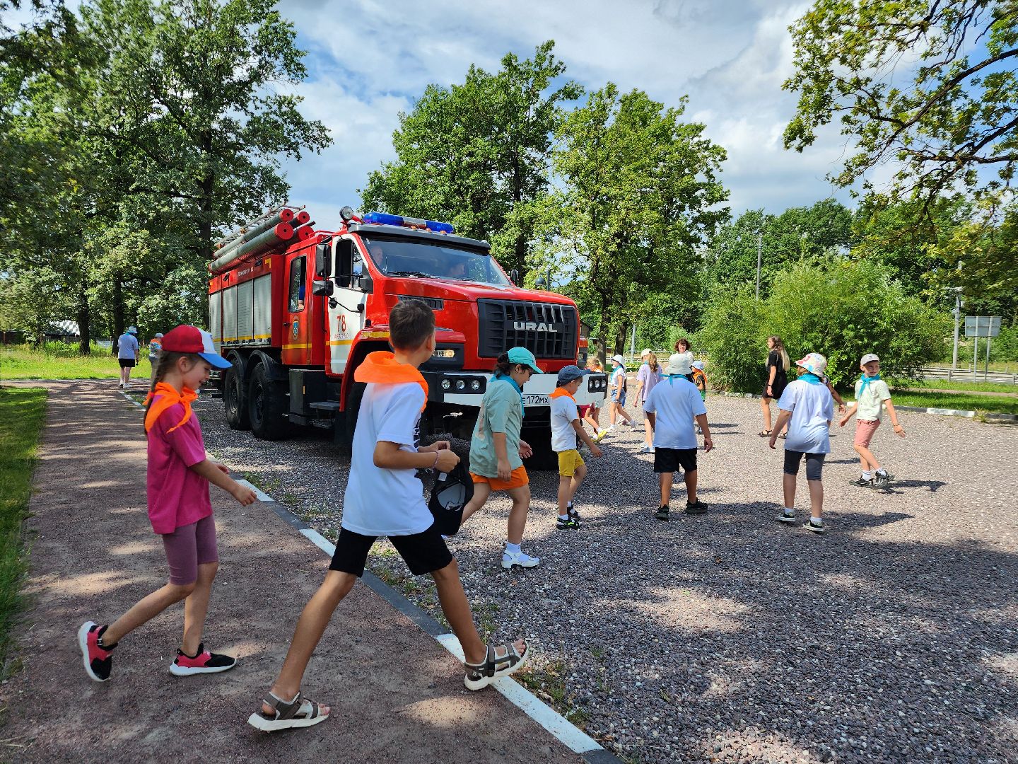 фрязино, детский лагерь, пожарные, спасатели,
