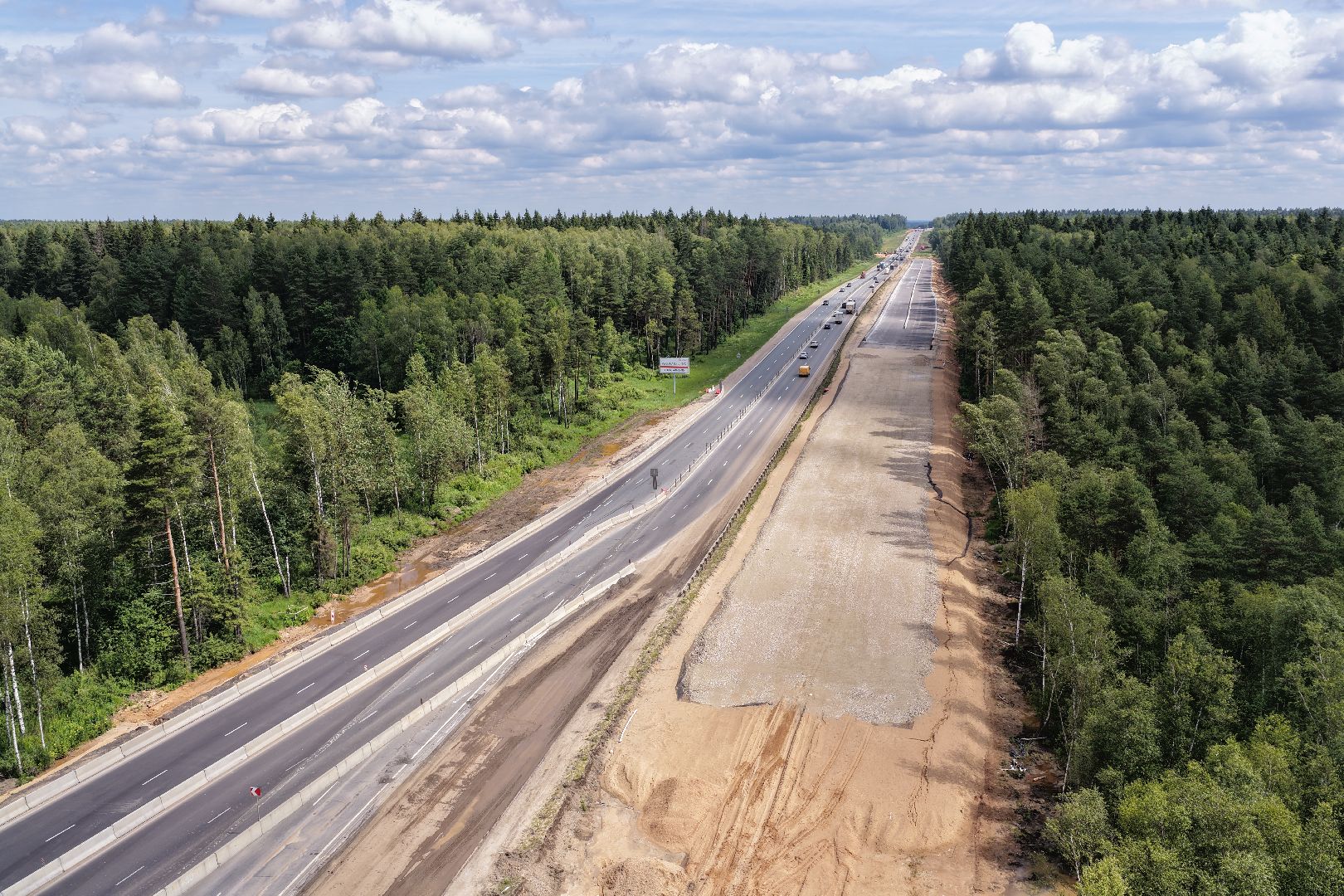 видео с коптера, расширение м-1, дороги подмосковья, реконструкция м-1,
