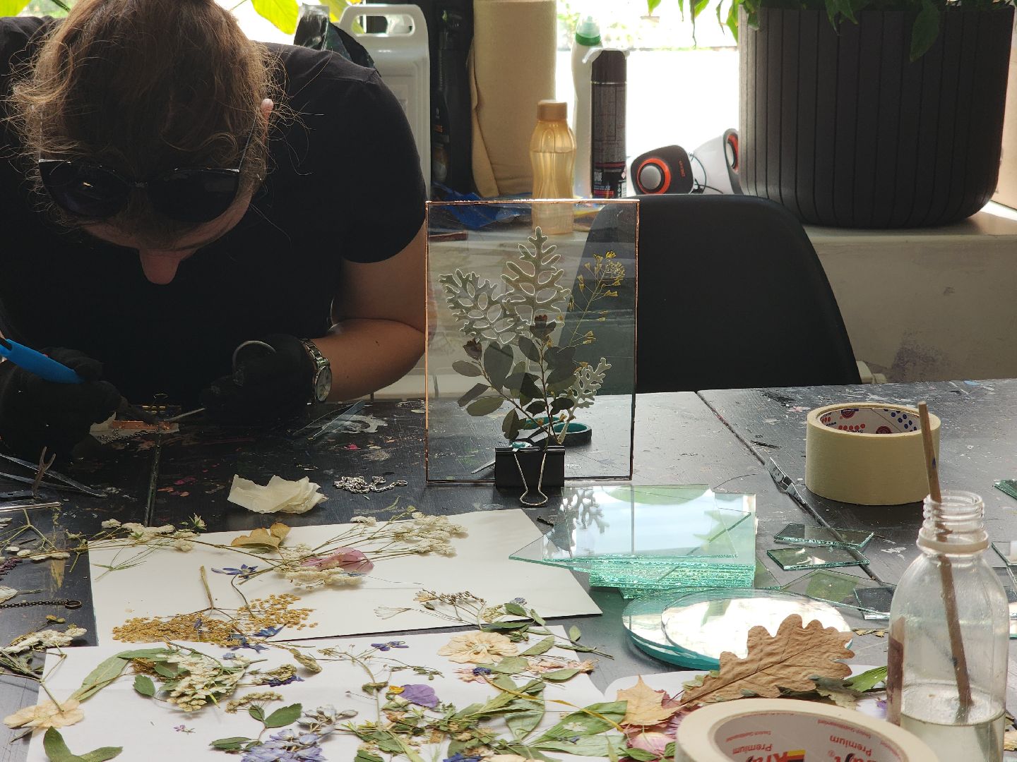 Черноголовка, мастер-класс, Гербарии в стекле,