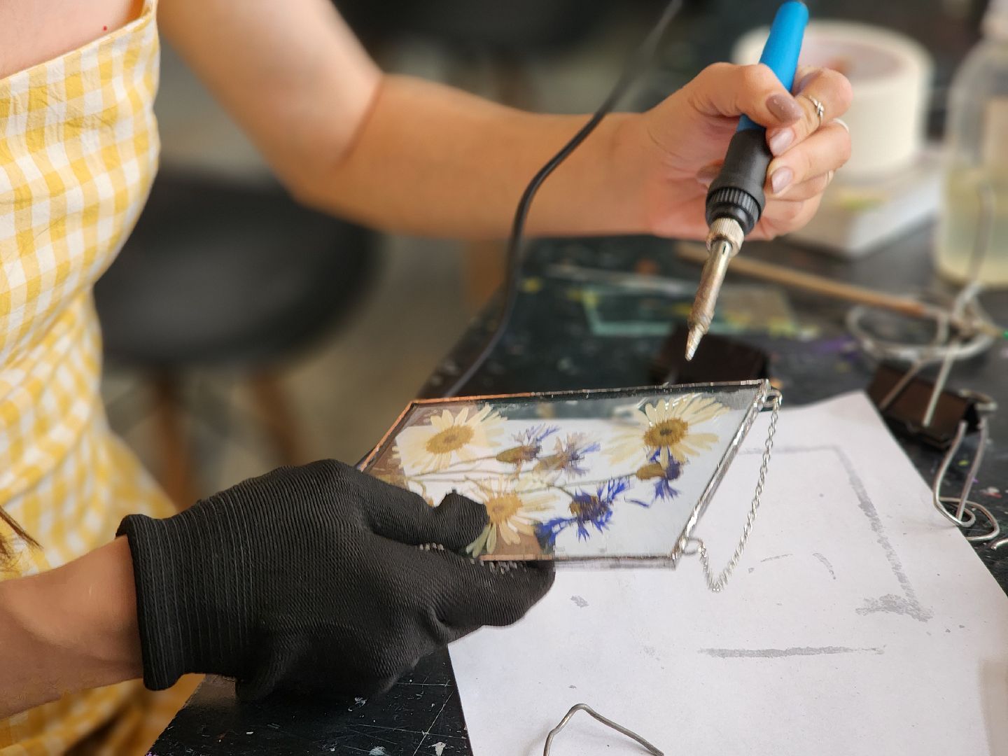 Черноголовка, мастер-класс, Гербарии в стекле,