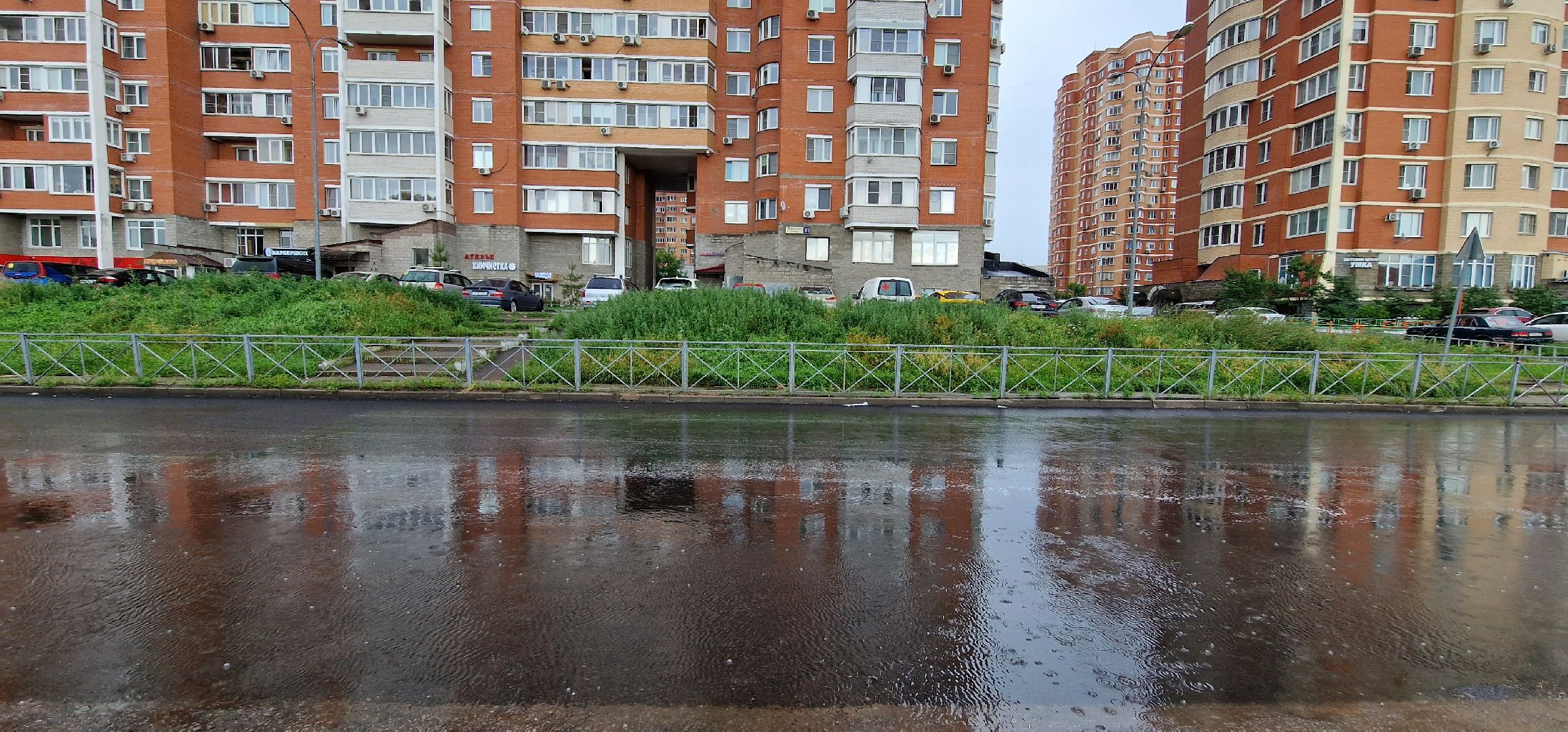 благоустройство, микрорайон новый свет, балашиха, новый асфальт,