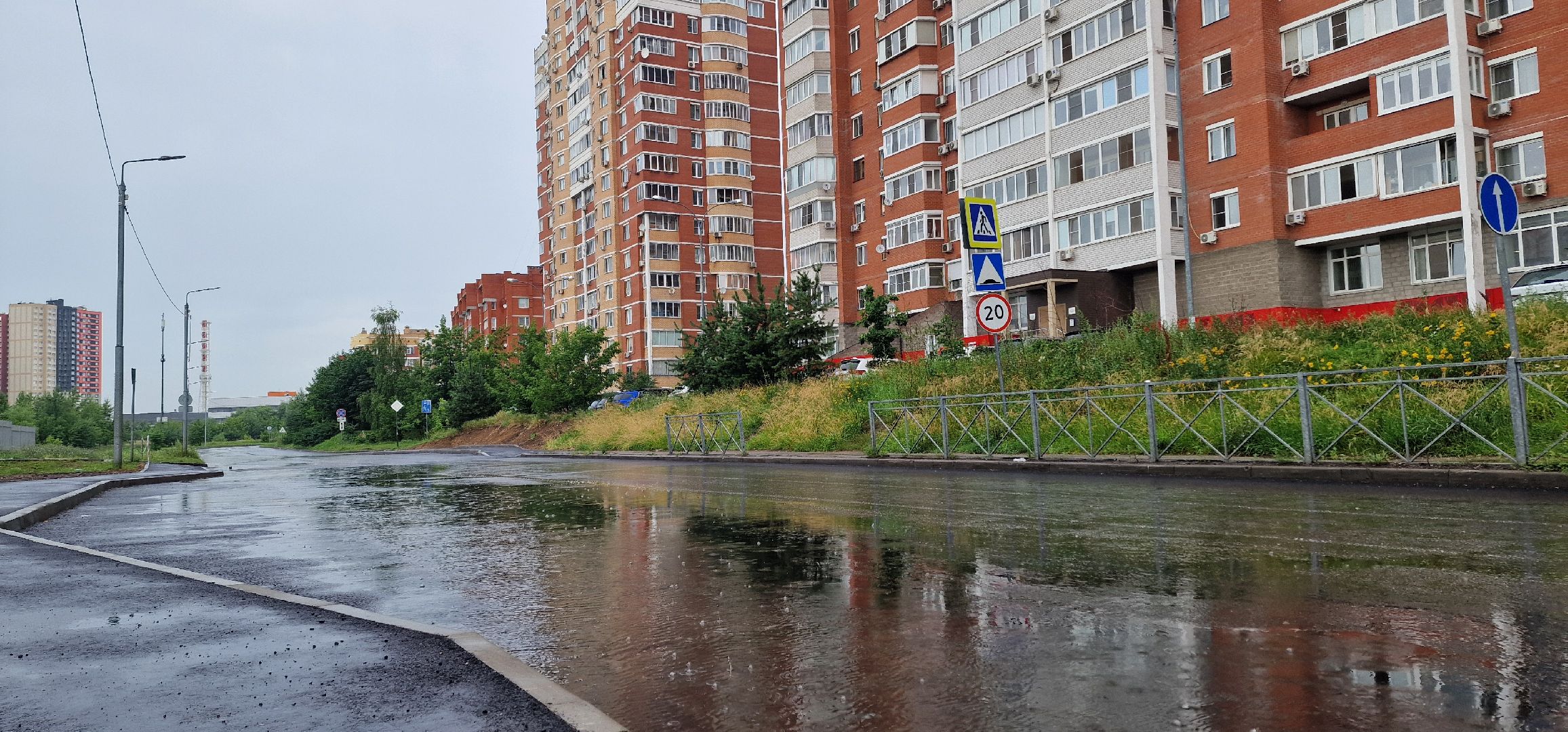 благоустройство, микрорайон новый свет, балашиха, новый асфальт,