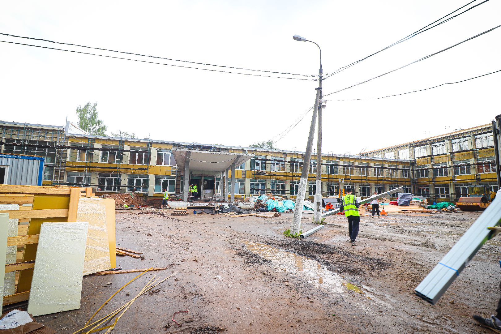 клин, школы, строительство, спортплощадка,