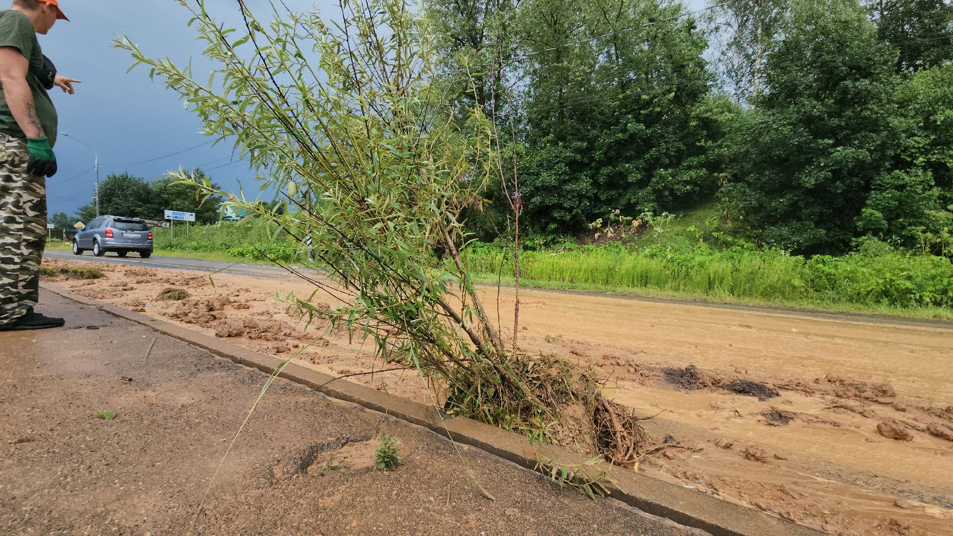 можайск, борисово, сход грунта, разгул стихии,