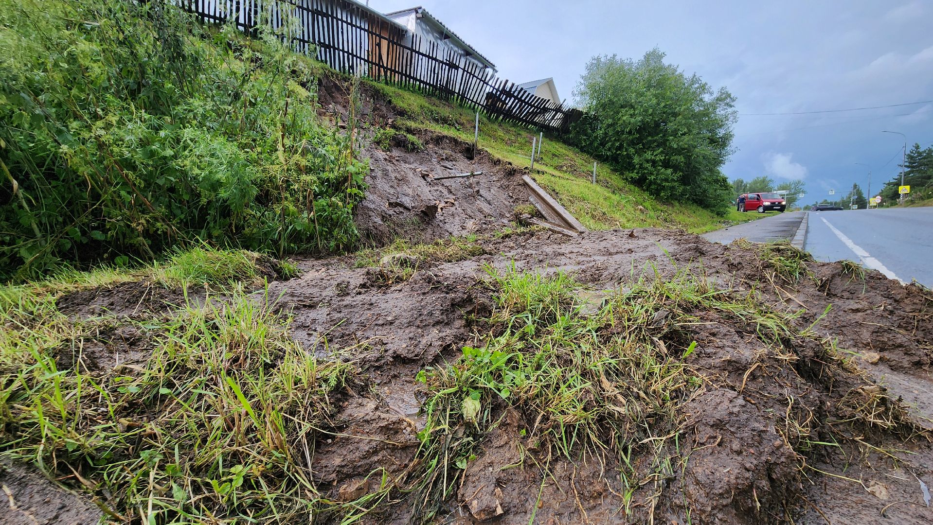 Можайск, Мосавтодор, сход грунта, последствия непогоды,
