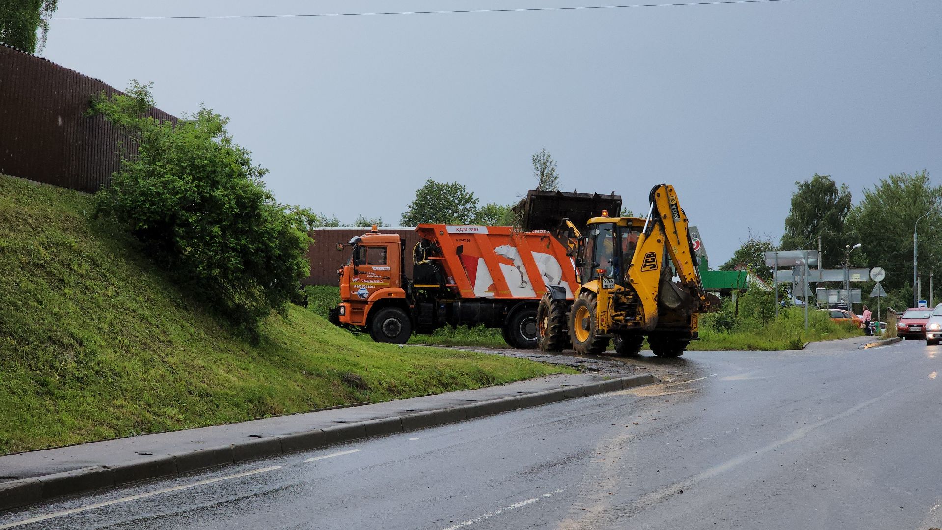 Можайск, Мосавтодор, сход грунта, последствия непогоды,