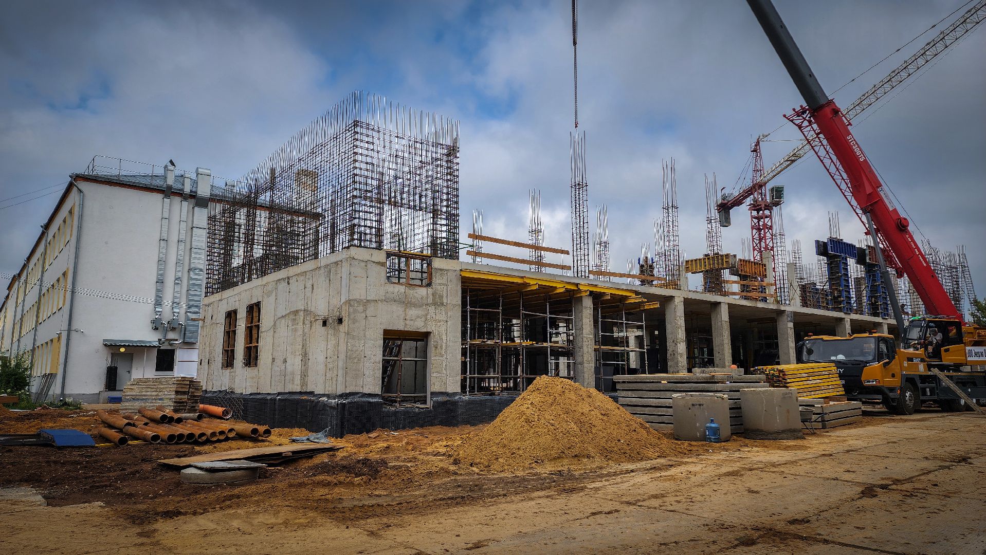 бронницы, строительство пристройки к лицею, новый корпус лицея в бронницах,