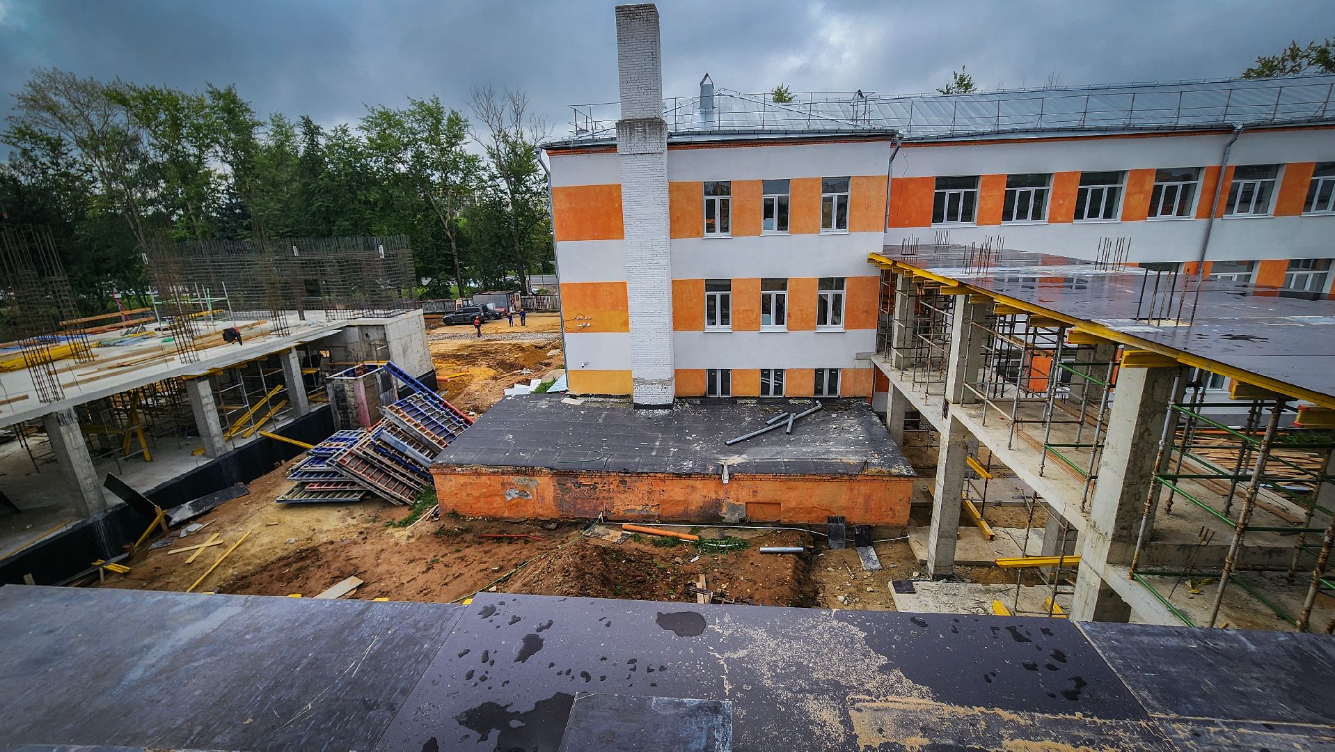 бронницы, строительство пристройки к лицею, новый корпус лицея в бронницах,