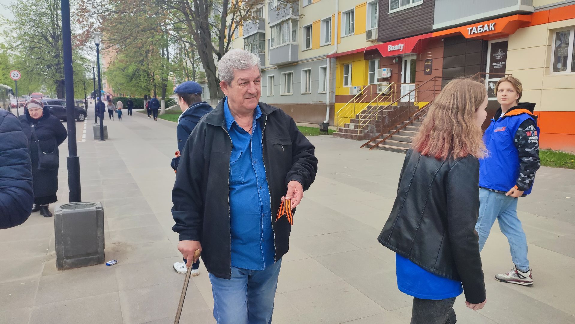 Кашира, День Победы, георгиевская ленточка, волонтеры, молодая гвардия, ГАИ