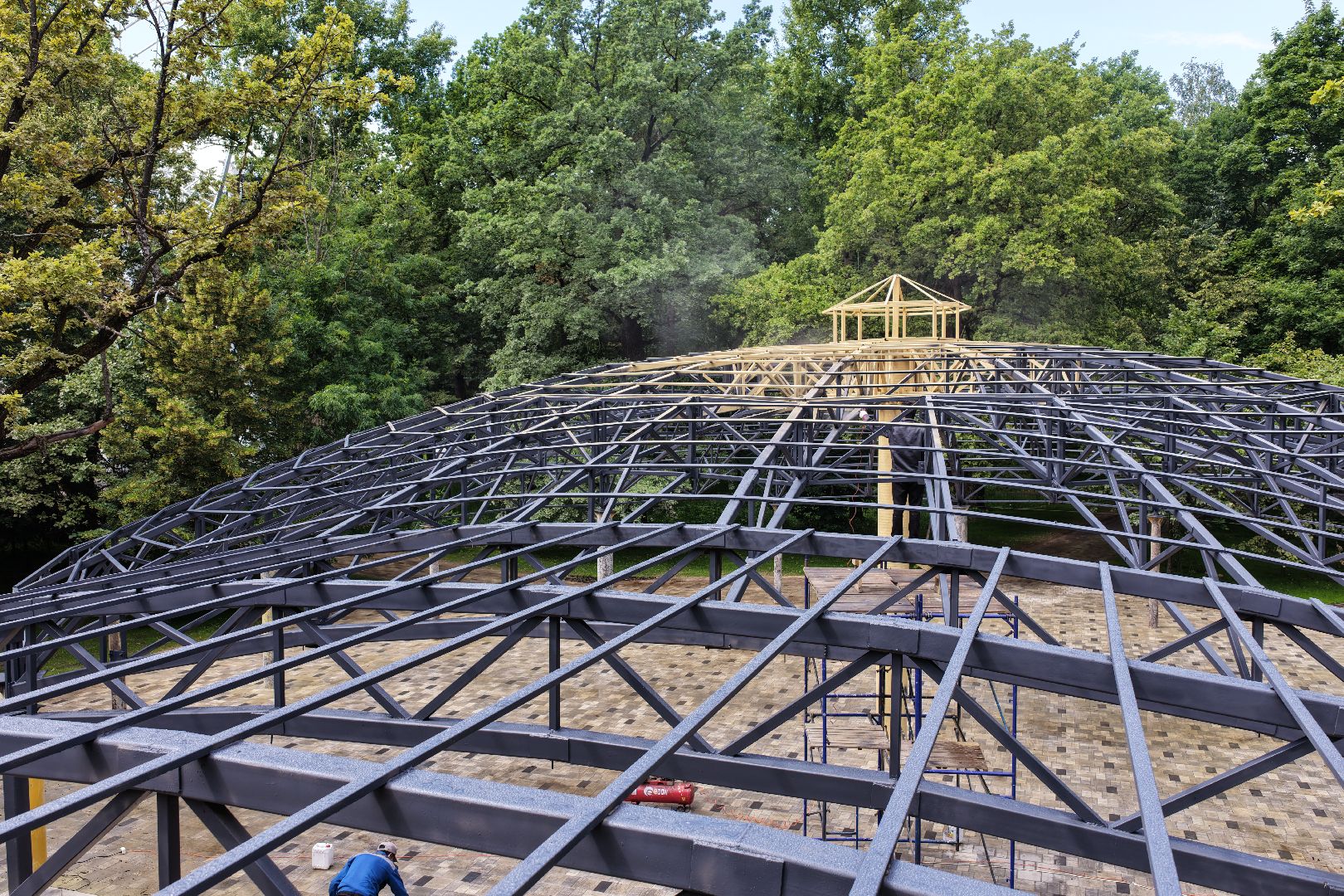 видео с коптера, парк имени льва толстого, парк химки, благоустройство парка химки,
