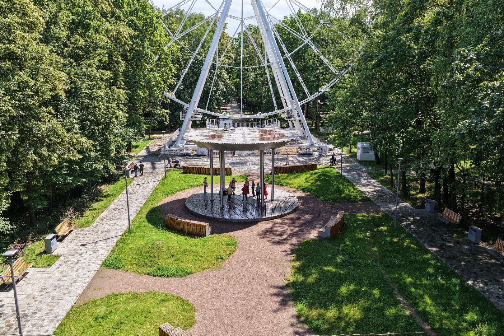 видео с коптера, парк имени льва толстого, парк химки, благоустройство парка химки,