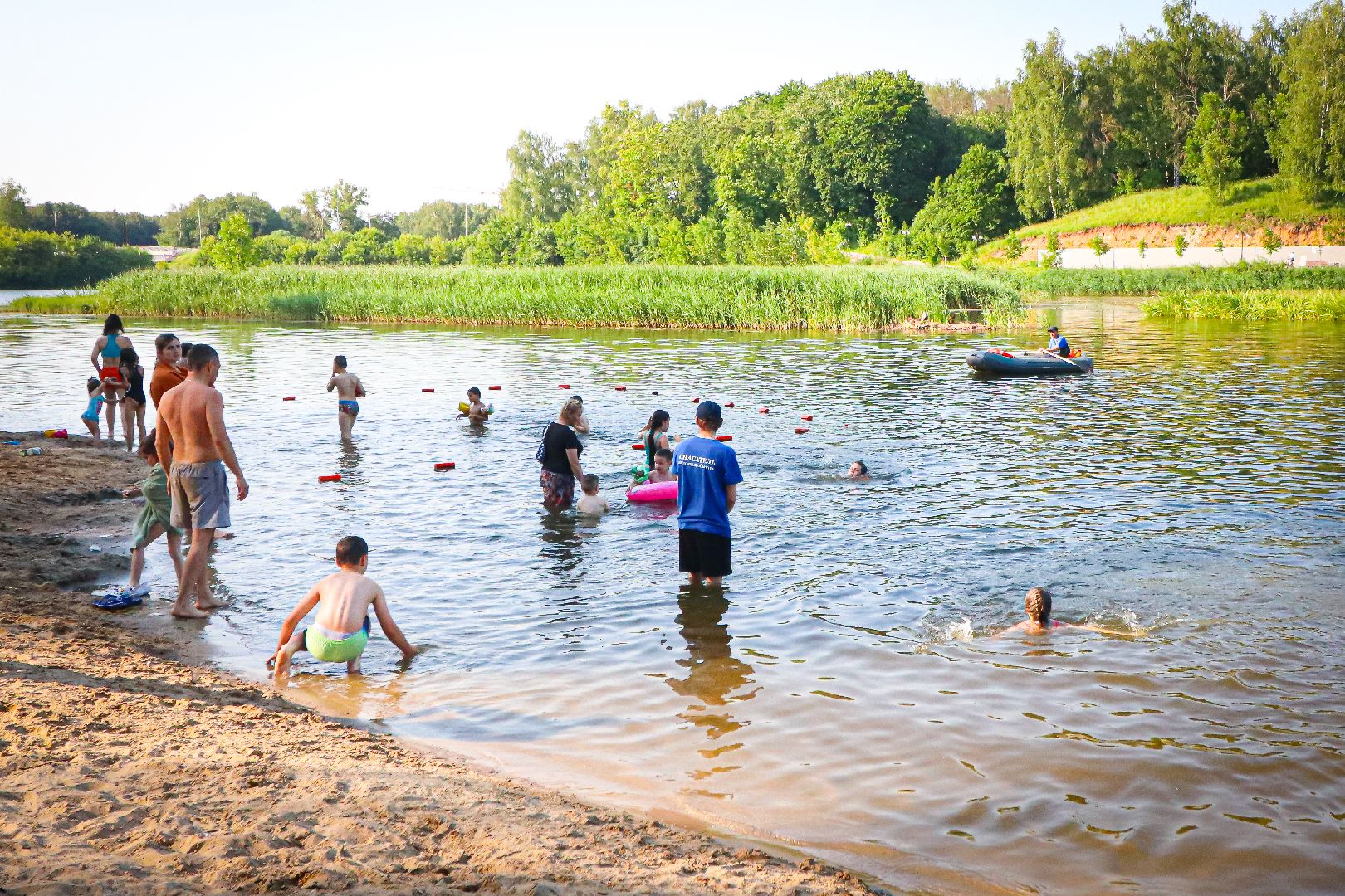 клин, общество, учения на воде, спасатели, МЧС, пляжи,