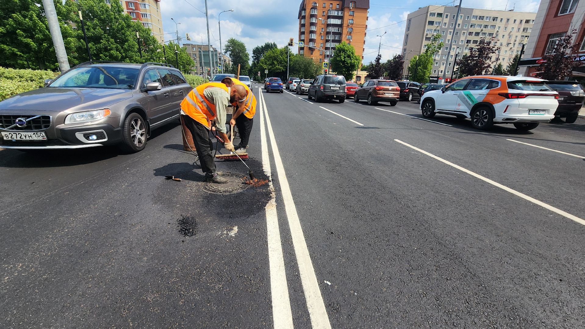 дороги, подмосковье, ремонт, капремонт, дорожная служба, разметка, люк , канализационные колодцы, домодедово,