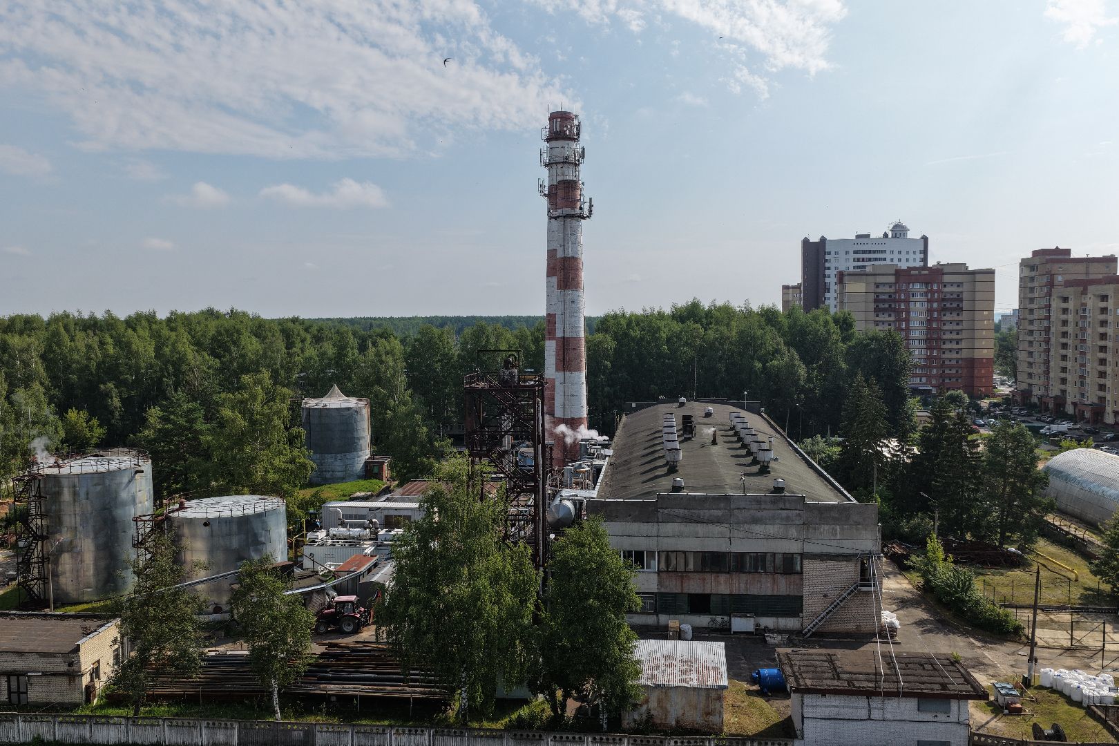 видео с коптера,котельная 3 в дубне, реконструкция котельной,