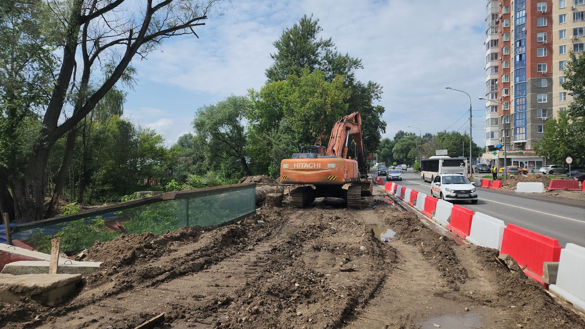 вертикалки, пушкино, строительство моста, автодорога, шоссе, дорожные работы, серебрянка,