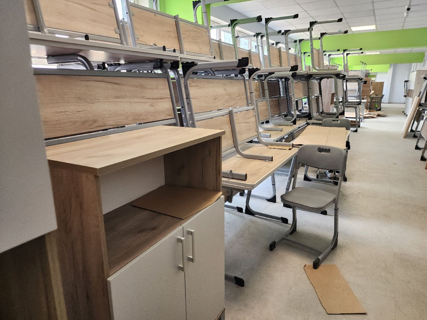 серпухов, школа 2, улица луначарского, капитальный ремонт школы, сборка новой мебели в школе,