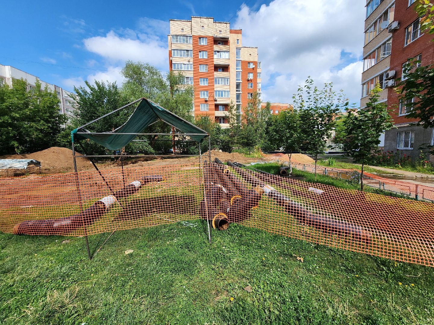 чехов, вишневый бульвар, теплосети, капремонт, реконструкция, укладка новых труб, уникальная изоляция труб, теплоснабжение, горячее водоснабжение, госпрограмма московской области, развитие инженерной инфраструктуры,