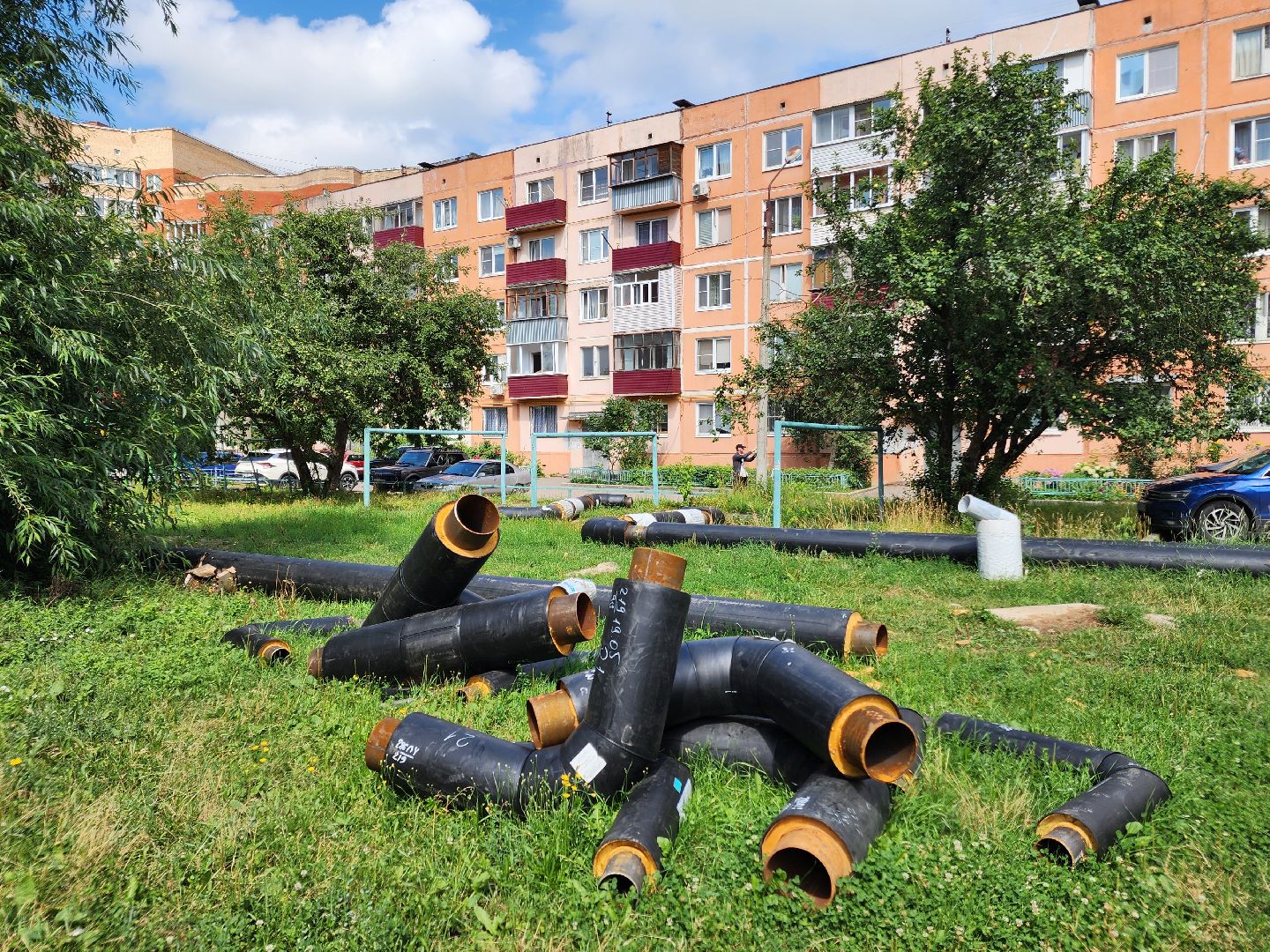чехов, вишневый бульвар, теплосети, капремонт, реконструкция, укладка новых труб, уникальная изоляция труб, теплоснабжение, горячее водоснабжение, госпрограмма московской области, развитие инженерной инфраструктуры,