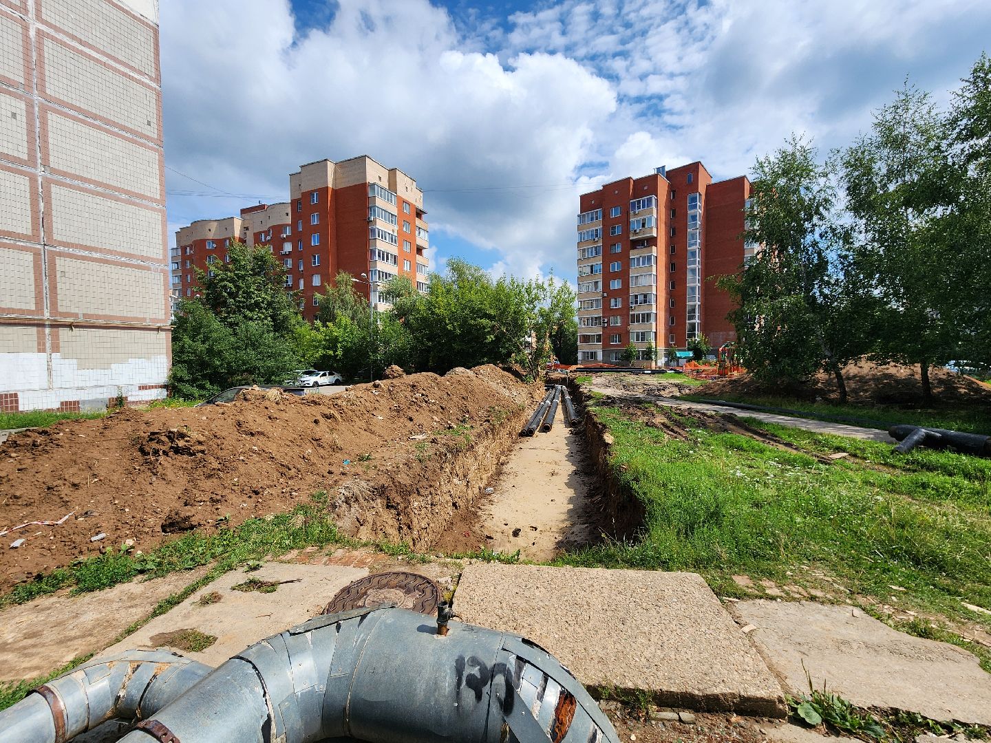 чехов, вишневый бульвар, теплосети, капремонт, реконструкция, укладка новых труб, уникальная изоляция труб, теплоснабжение, горячее водоснабжение, госпрограмма московской области, развитие инженерной инфраструктуры,