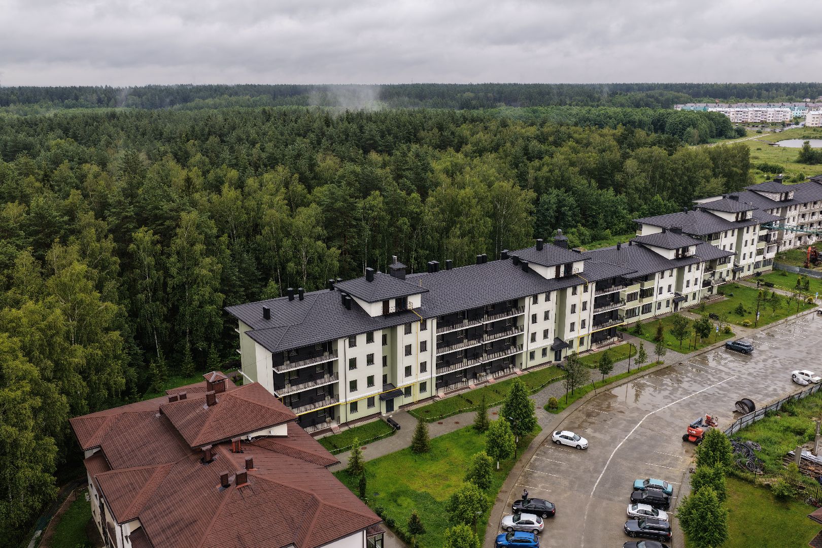 видео с коптера, новый дом в егорьевске,