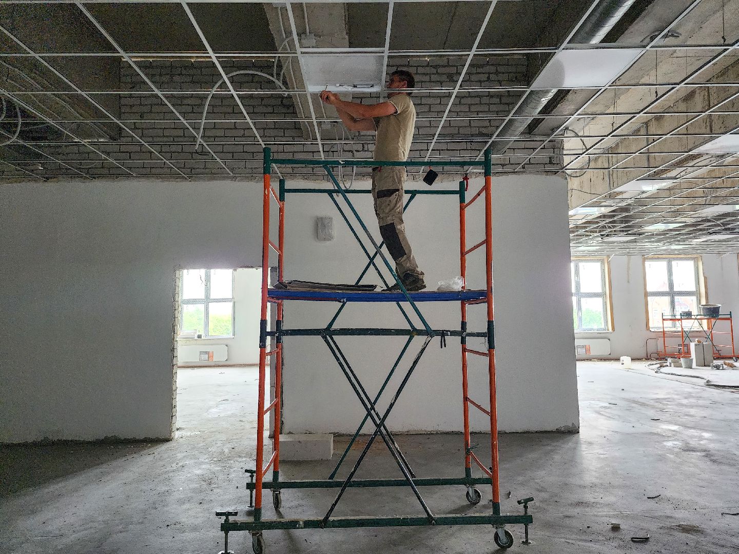 Подольск, строительство, пристройка к школе, 29 школа,