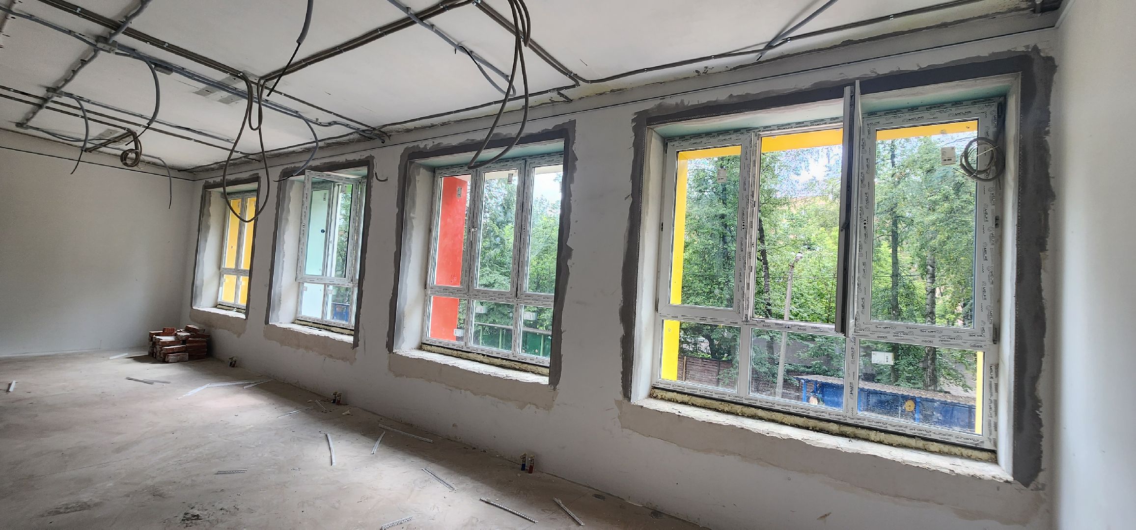 долгопрудный, капитальный ремонт, детский садик на октябрьской, фасадные работы, столбы освещения,