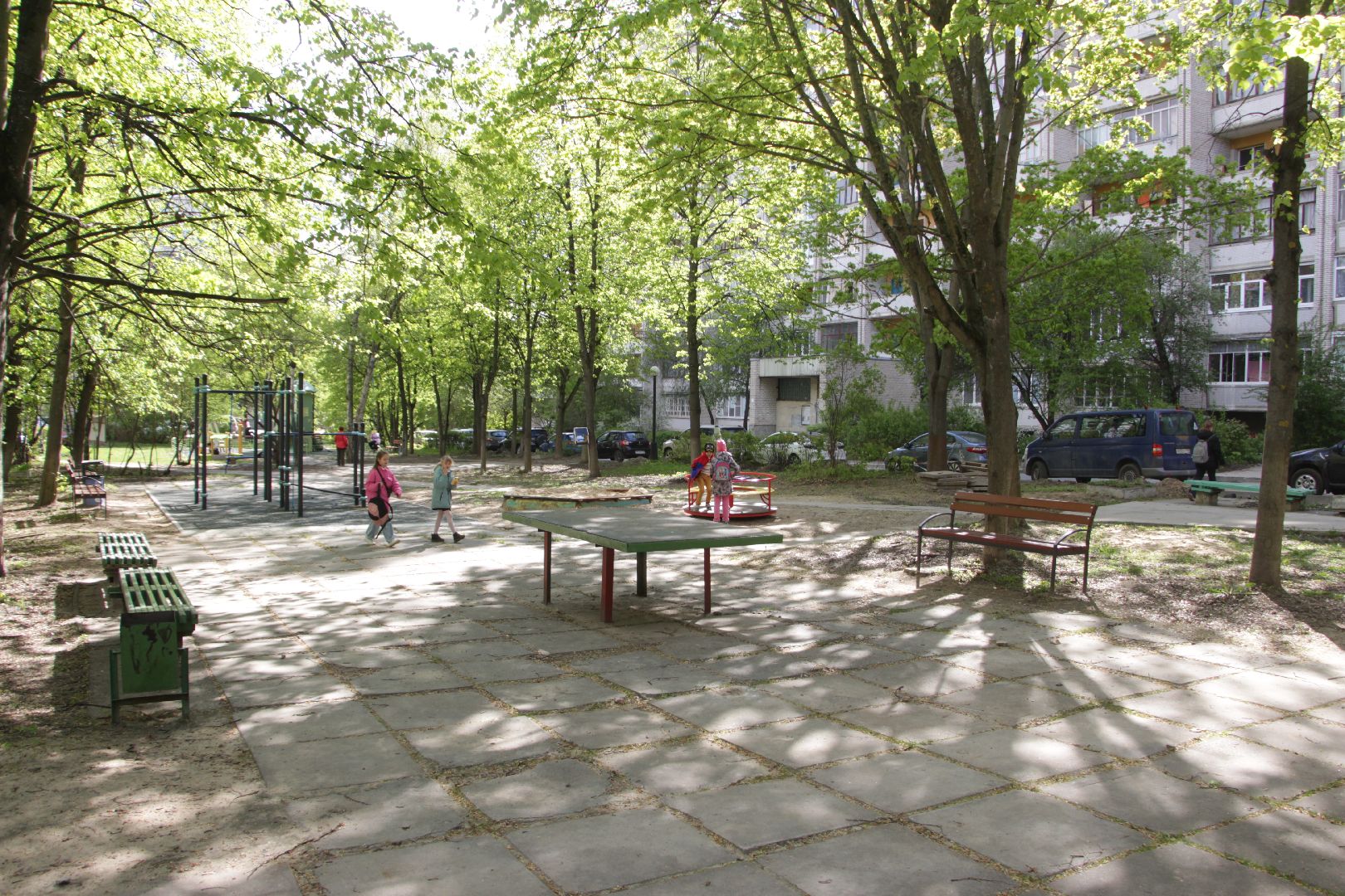 благоустройство, двор, Лесной бульвар, Протвино, пешеходная зона