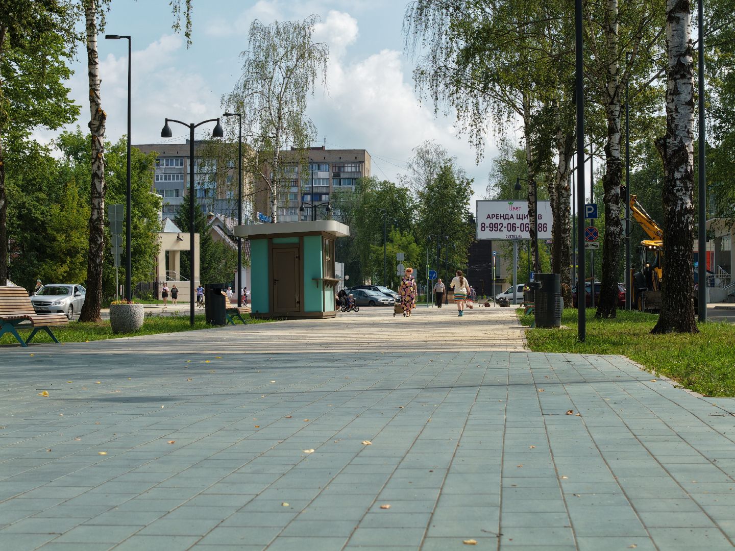 видео с коптера, пешеходная зона дубна, благоустройство центральной улицы дубна,