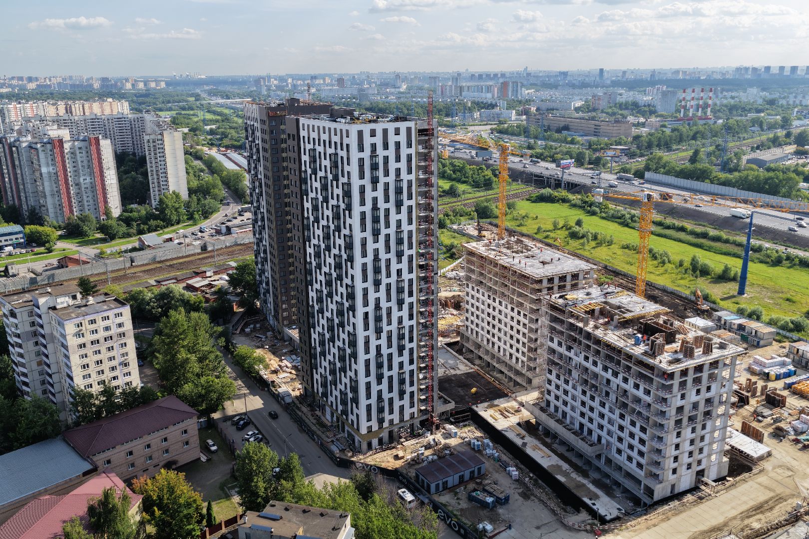 видео с коптера, жк EVO Реутов, строительство реутов,