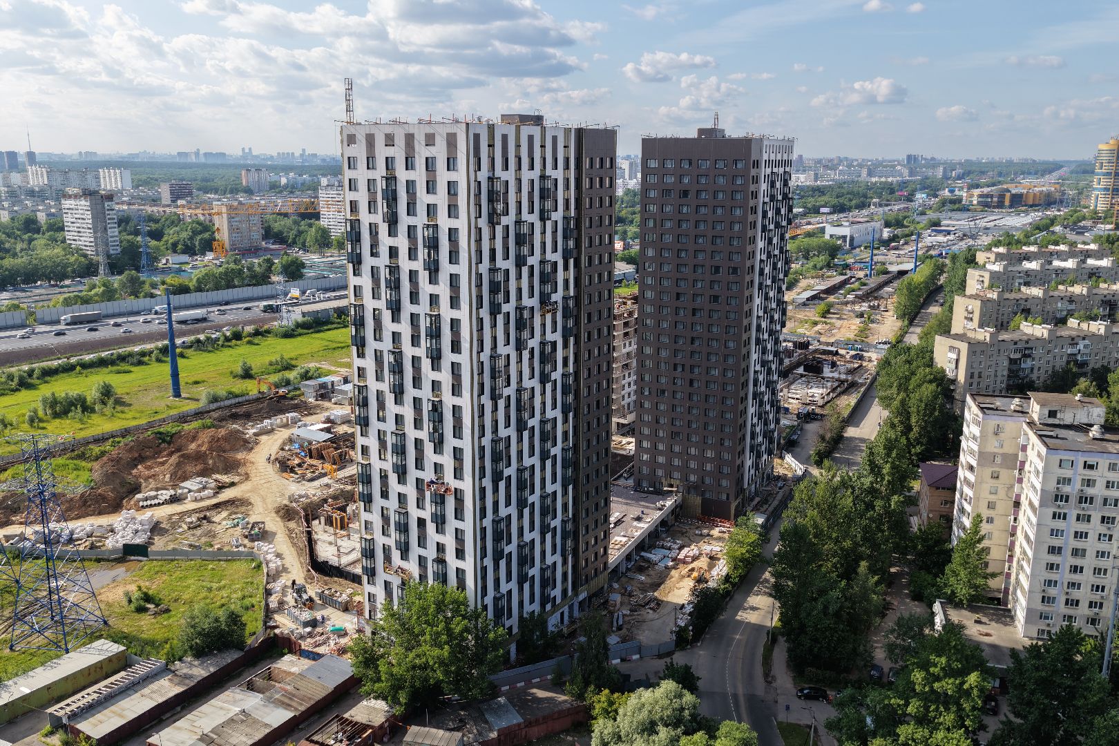 видео с коптера, жк EVO Реутов, строительство реутов,