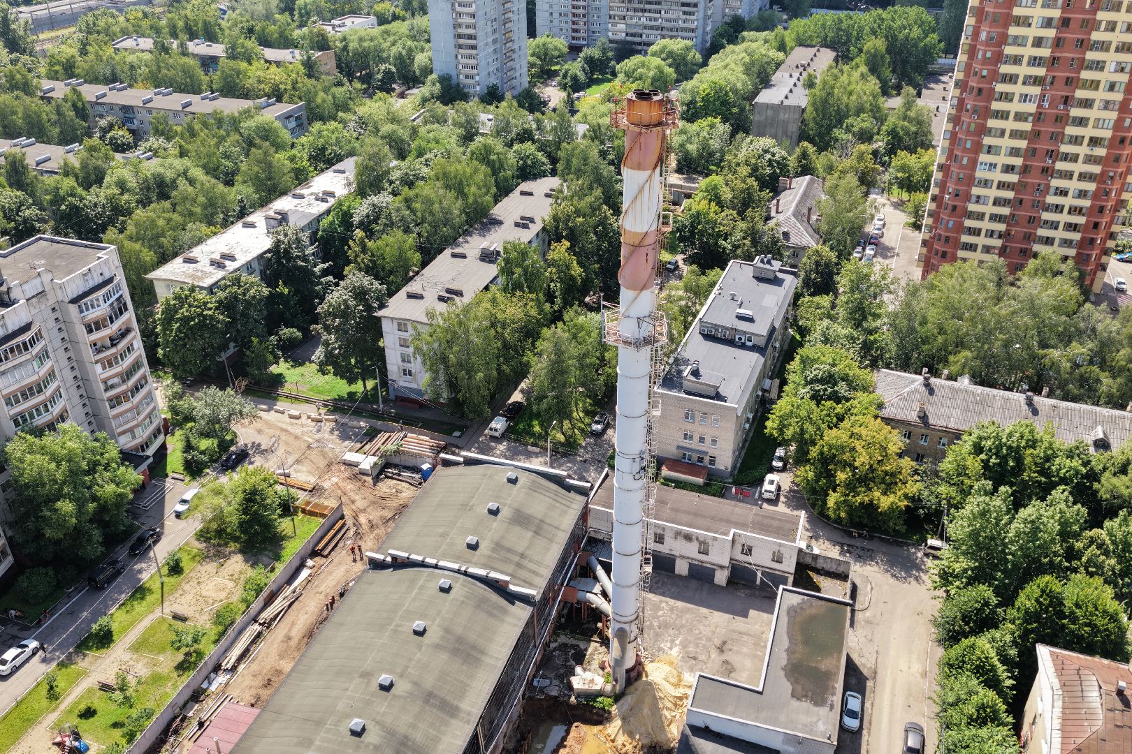 видео с коптера, котельная 1 реутов, модернизация котельной,