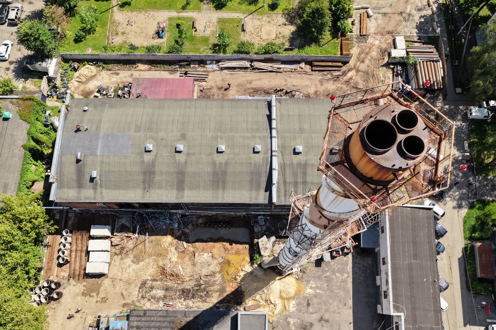видео с коптера, котельная 1 реутов, модернизация котельной,