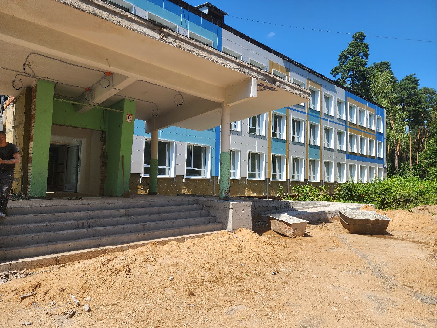 красноармейск, городской округ пушкинский, капремонт школы, кровельные работы,