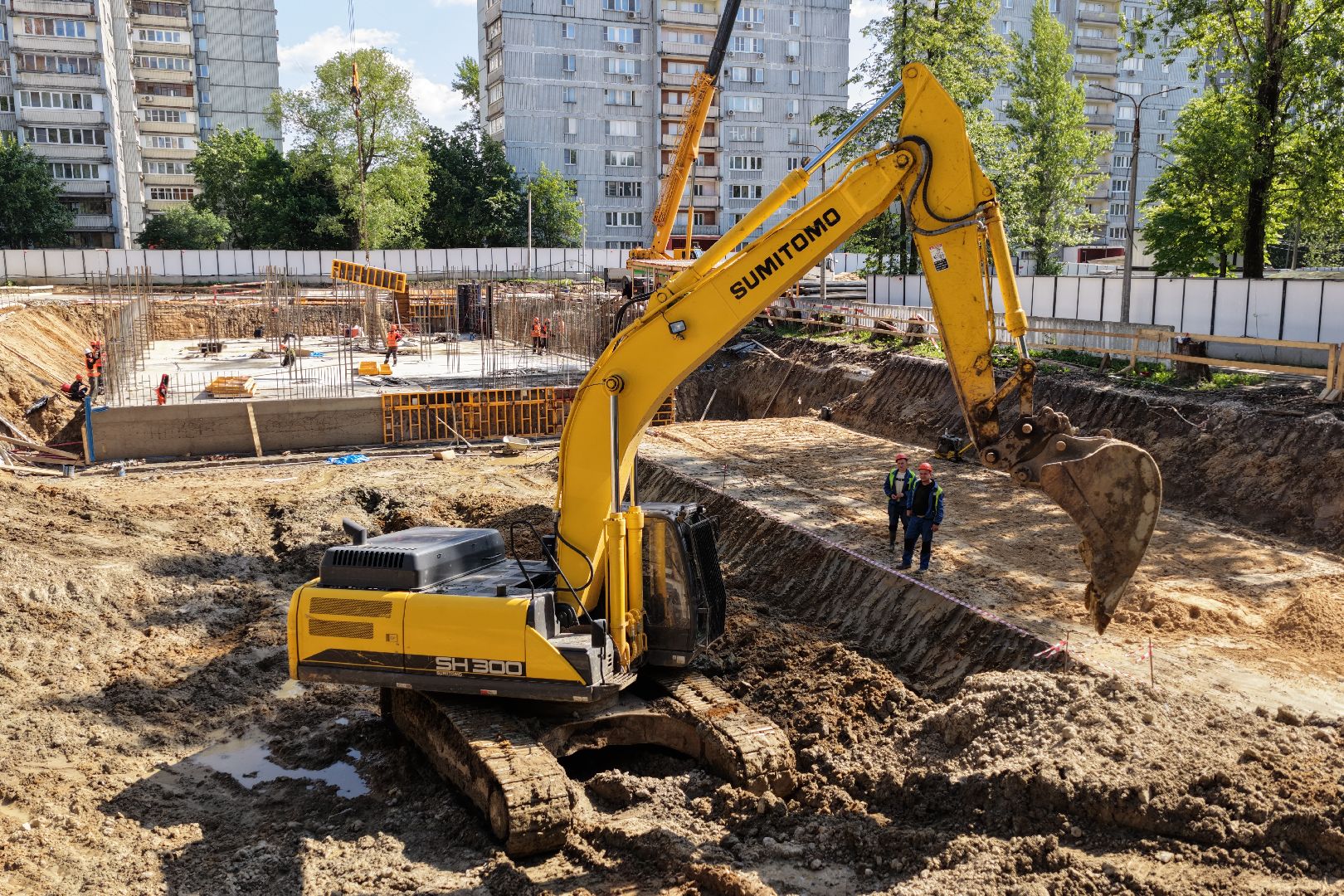 видео с коптера, строительство школы реутов, новый корпус школы 4 реутов,