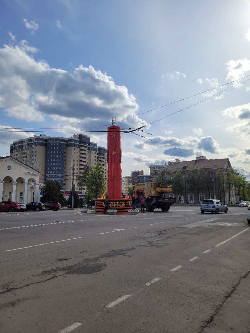 инсталляция; 9 мая; день победы; украшение города; видное