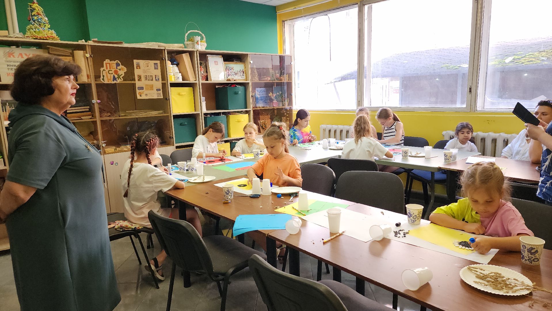 вертикалки, ивантеевка, досуг детей, досуг детей летом, мастер-класс, подсолнух, аппликация,